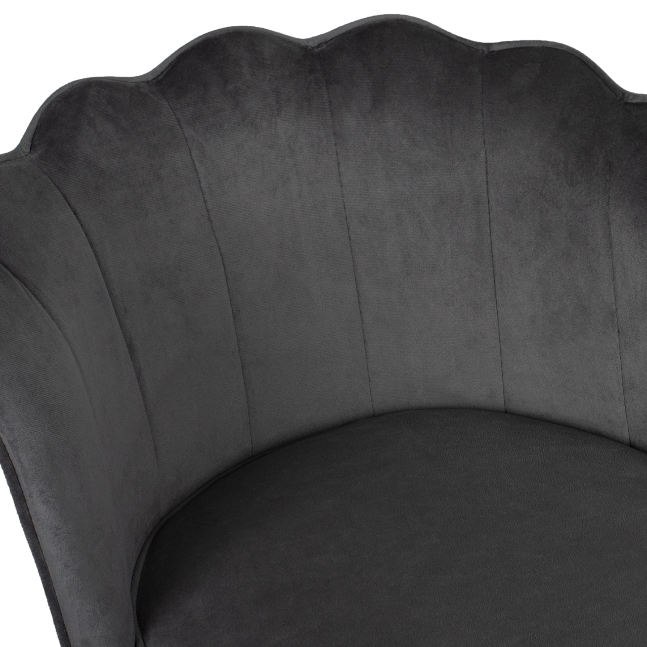 BAR STOOL VESNA HM8736.01 GREY VELVET METAL FRAME IN BLACK 50x50x90Hcm. [7]