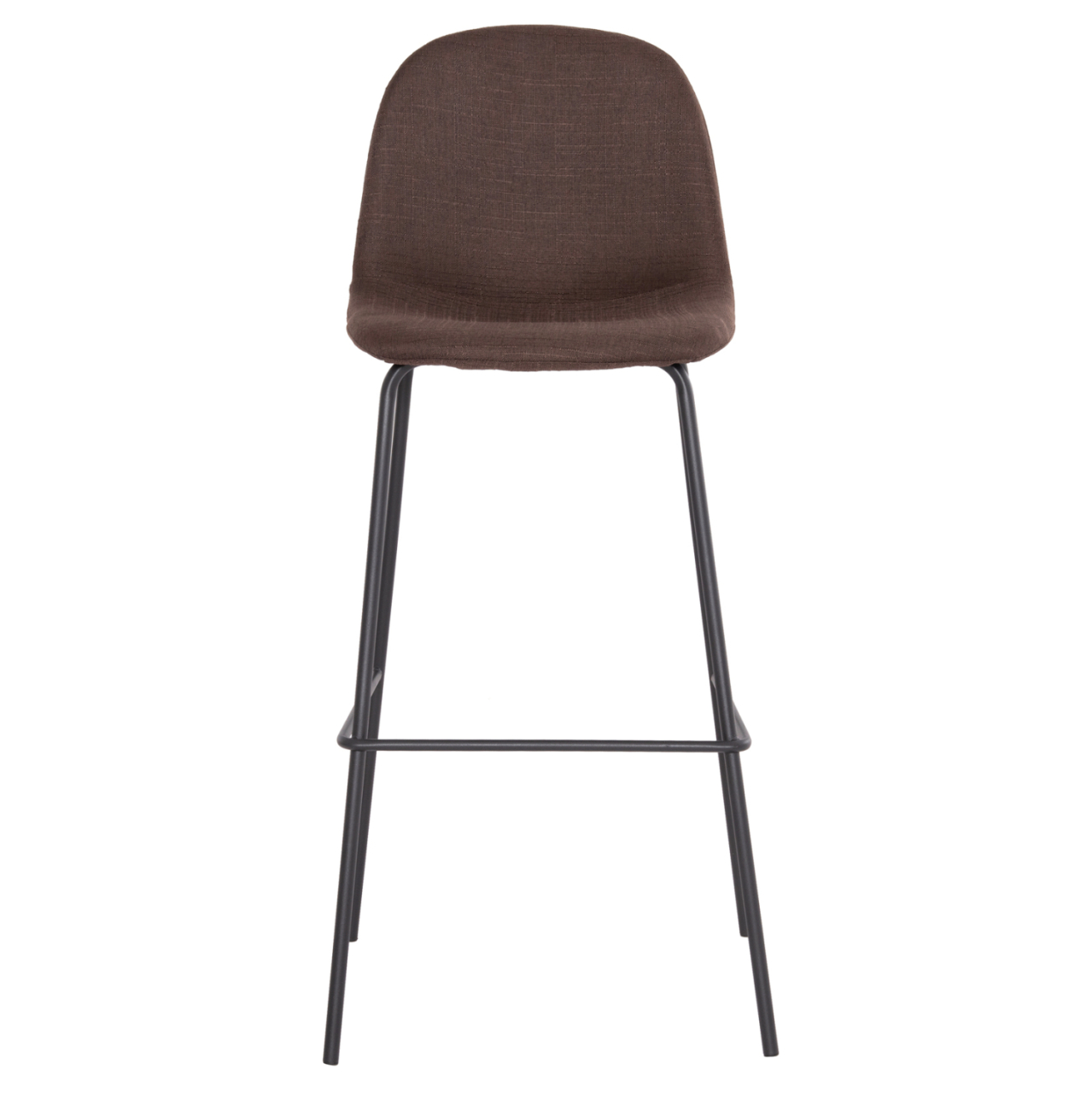 BAR STOOL VINCENT HM8579.23 BROWN FABRIC-METAL BLACK FRAME 47x46x104Hcm. [3]