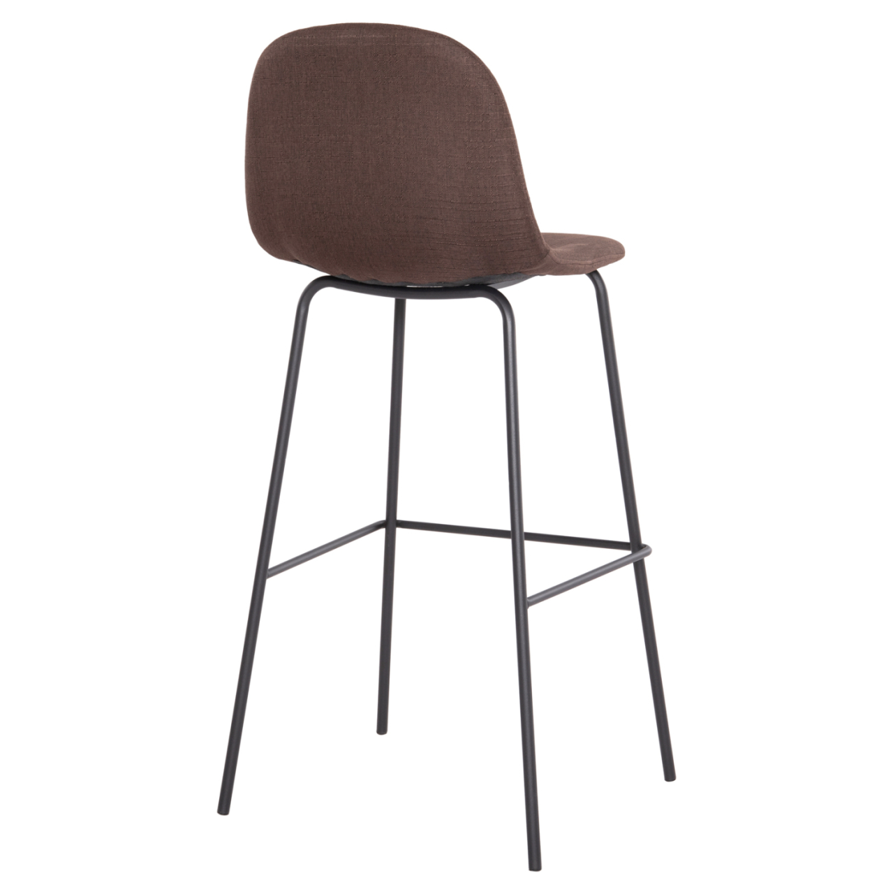 BAR STOOL VINCENT HM8579.23 BROWN FABRIC-METAL BLACK FRAME 47x46x104Hcm. [5]