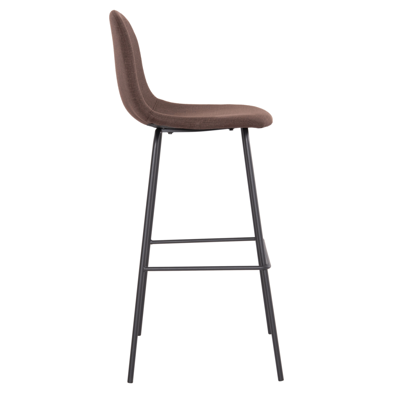 BAR STOOL VINCENT HM8579.23 BROWN FABRIC-METAL BLACK FRAME 47x46x104Hcm. [4]