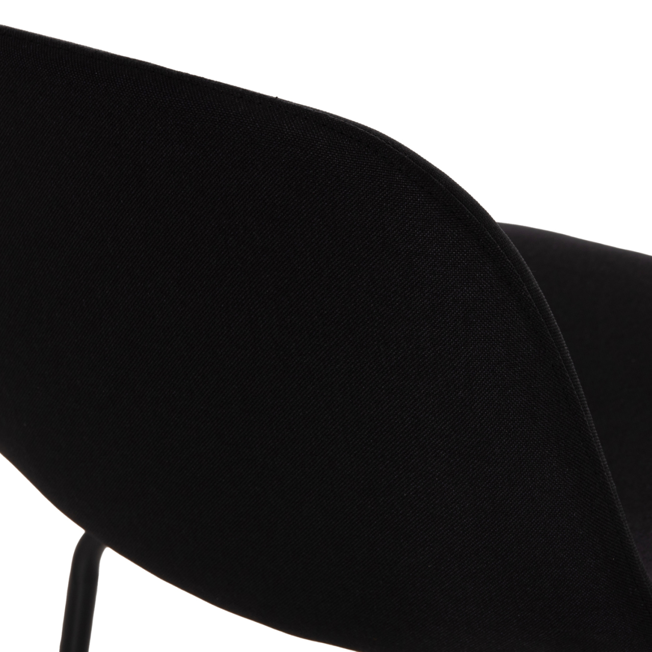 BAR STOOL VINCENT HM9298.24 MEDIUM HEIGHT-BLACK FABRIC-METAL LEGS 43x50x92.5Hcm. [10]