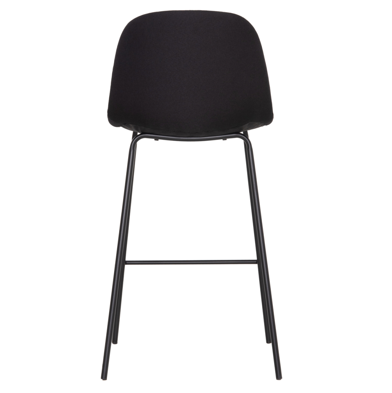 BAR STOOL VINCENT HM9298.24 MEDIUM HEIGHT-BLACK FABRIC-METAL LEGS 43x50x92.5Hcm. [6]