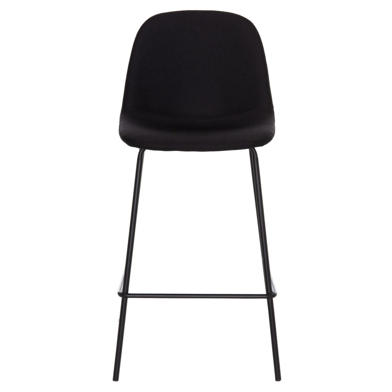BAR STOOL VINCENT HM9298.24 MEDIUM HEIGHT-BLACK FABRIC-METAL LEGS 43x50x92.5Hcm. [3]