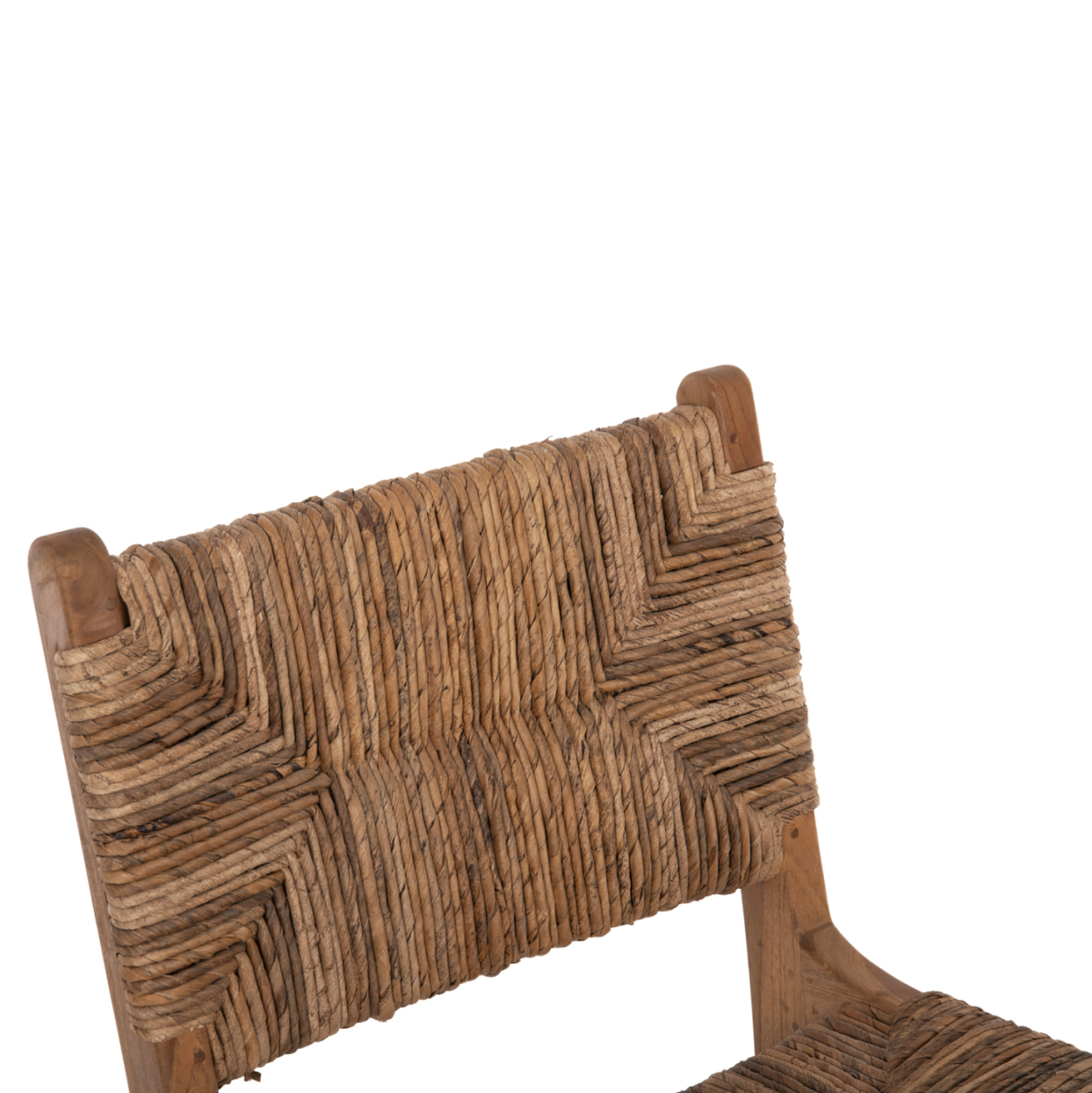 BAR STOOL WALTER HM9841 TEAK WOOD IN NATURAL-RUSH MATT 46x55x105Hcm. [7]
