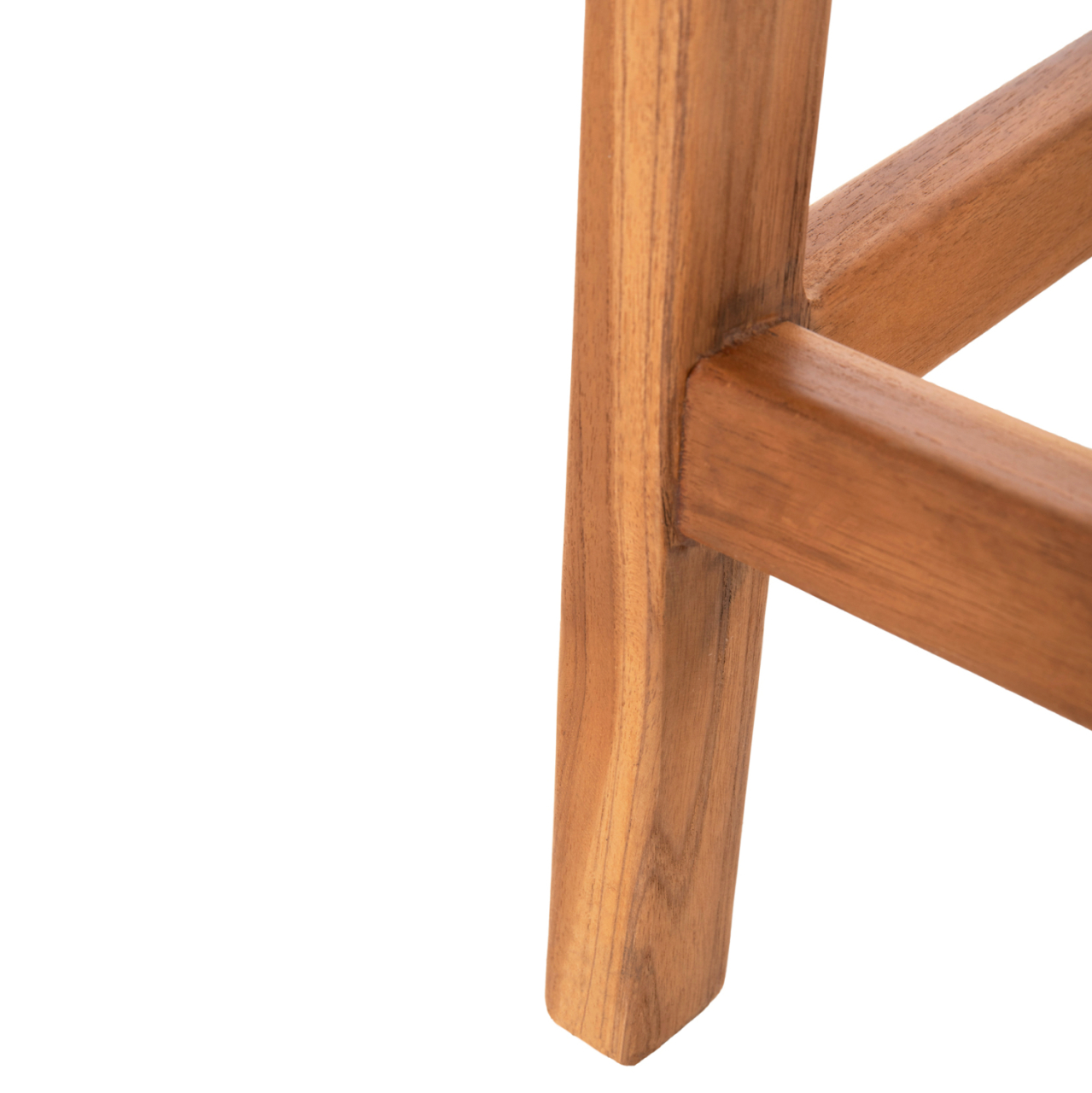 BAR STOOL WALTER HM9842 TEAK WOOD IN NATURAL-RUSH MATT 46x55x96Hcm. [10]