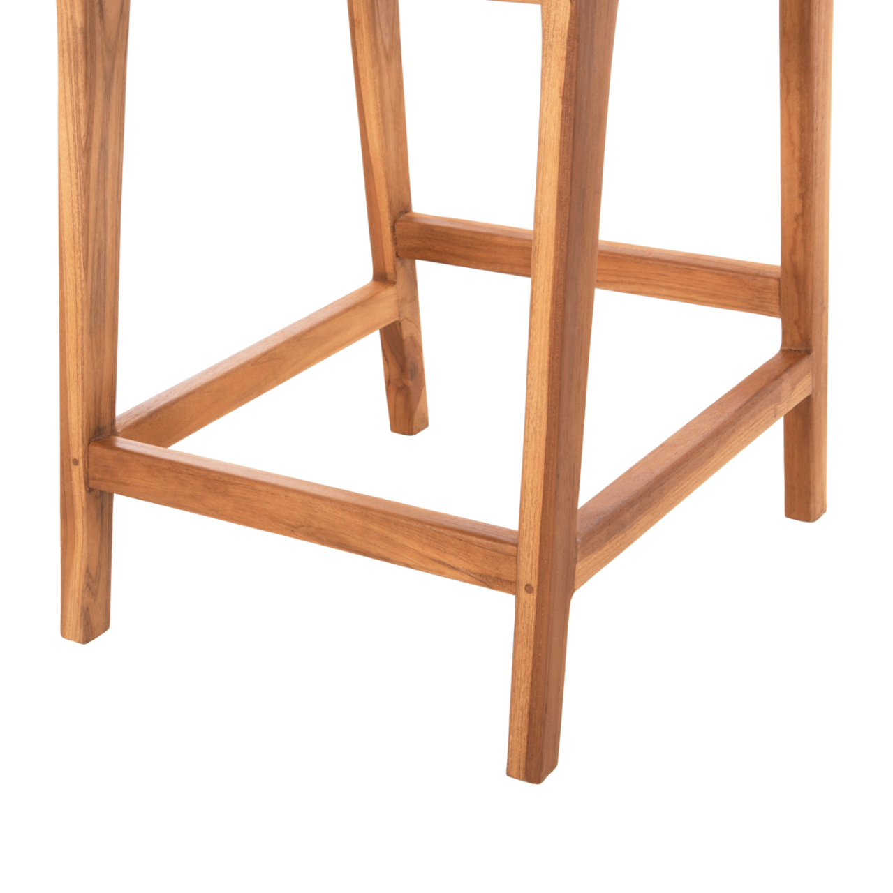 BAR STOOL WALTER HM9842 TEAK WOOD IN NATURAL-RUSH MATT 46x55x96Hcm. [9]