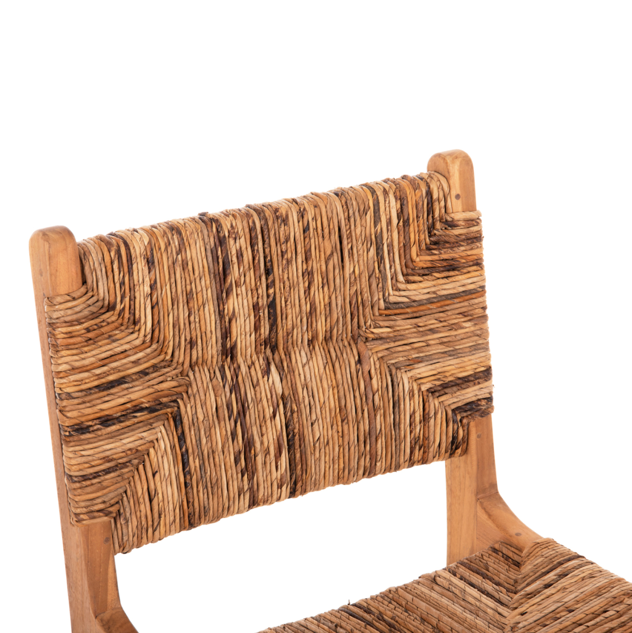BAR STOOL WALTER HM9842 TEAK WOOD IN NATURAL-RUSH MATT 46x55x96Hcm. [7]