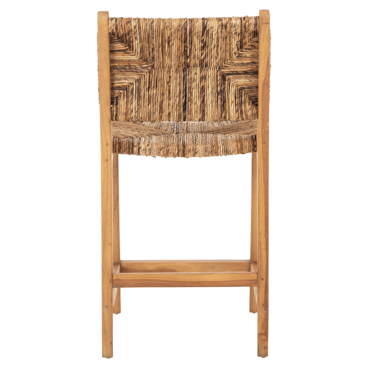 BAR STOOL WALTER HM9842 TEAK WOOD IN NATURAL-RUSH MATT 46x55x96Hcm. [6]