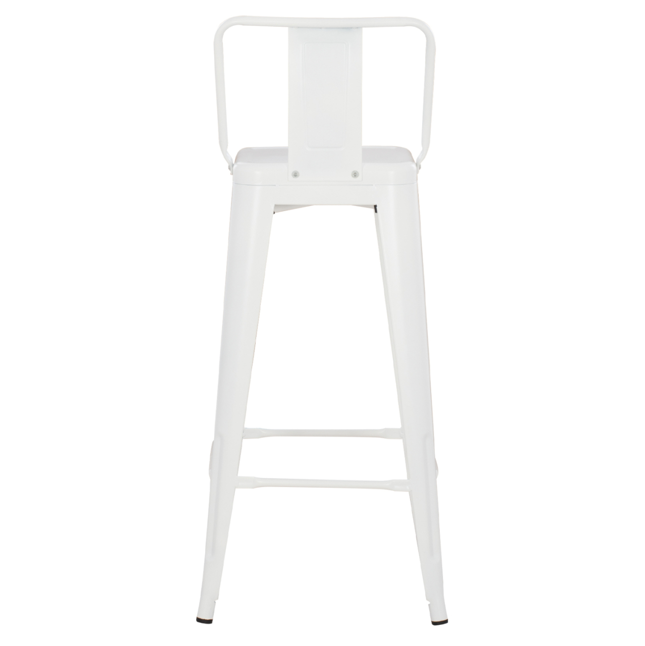 BAR STOOL WITH BACKREST MELITA-PRO HM8643.41 METAL IN MATTE WHITE 42x42x100Hcm. [6]
