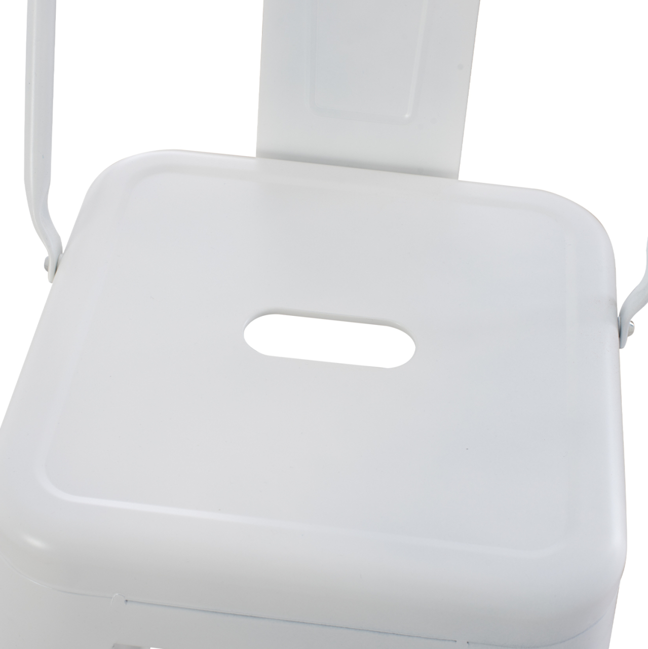 BAR STOOL WITH BACKREST MELITA-PRO HM8643.41 METAL IN MATTE WHITE 42x42x100Hcm. [8]