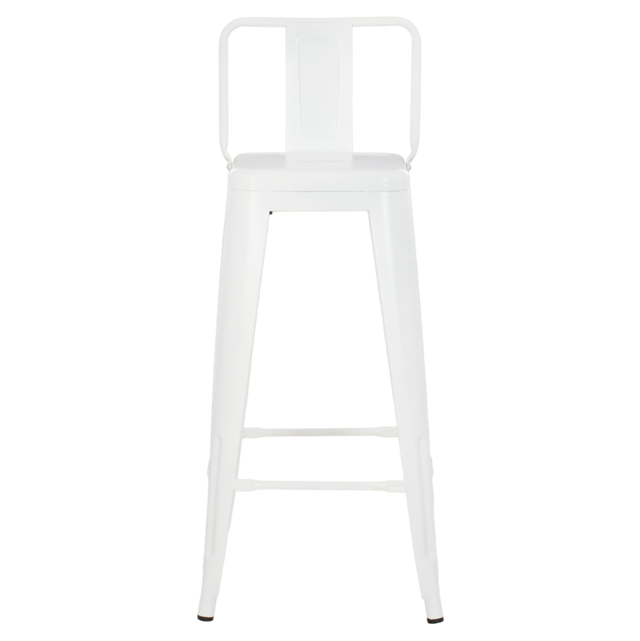 BAR STOOL WITH BACKREST MELITA-PRO HM8643.41 METAL IN MATTE WHITE 42x42x100Hcm. [3]