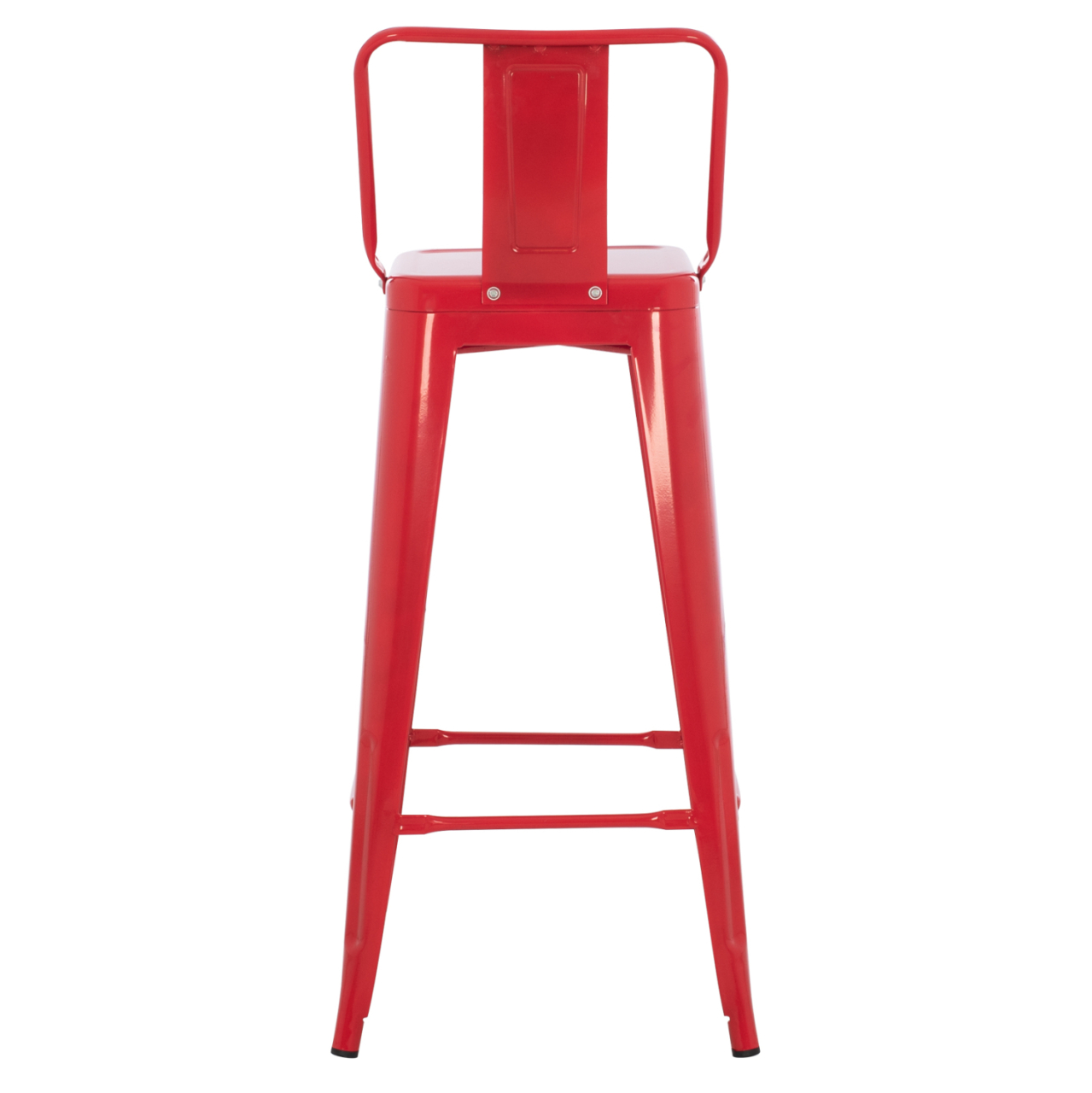 BAR STOOL WITH BACKREST MELITA-PRO HM8643.44 METAL IN RED 42x42x100Hcm. [6]