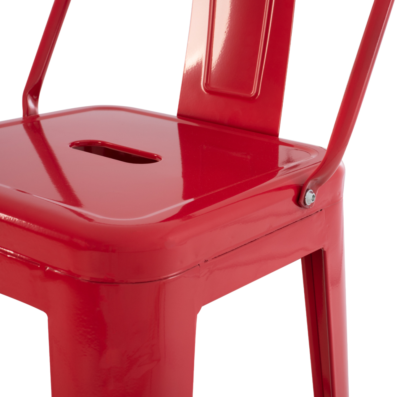 BAR STOOL WITH BACKREST MELITA-PRO HM8643.44 METAL IN RED 42x42x100Hcm. [9]