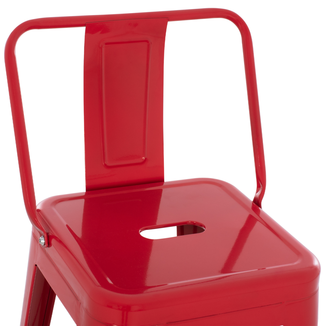 BAR STOOL WITH BACKREST MELITA-PRO HM8643.44 METAL IN RED 42x42x100Hcm. [7]