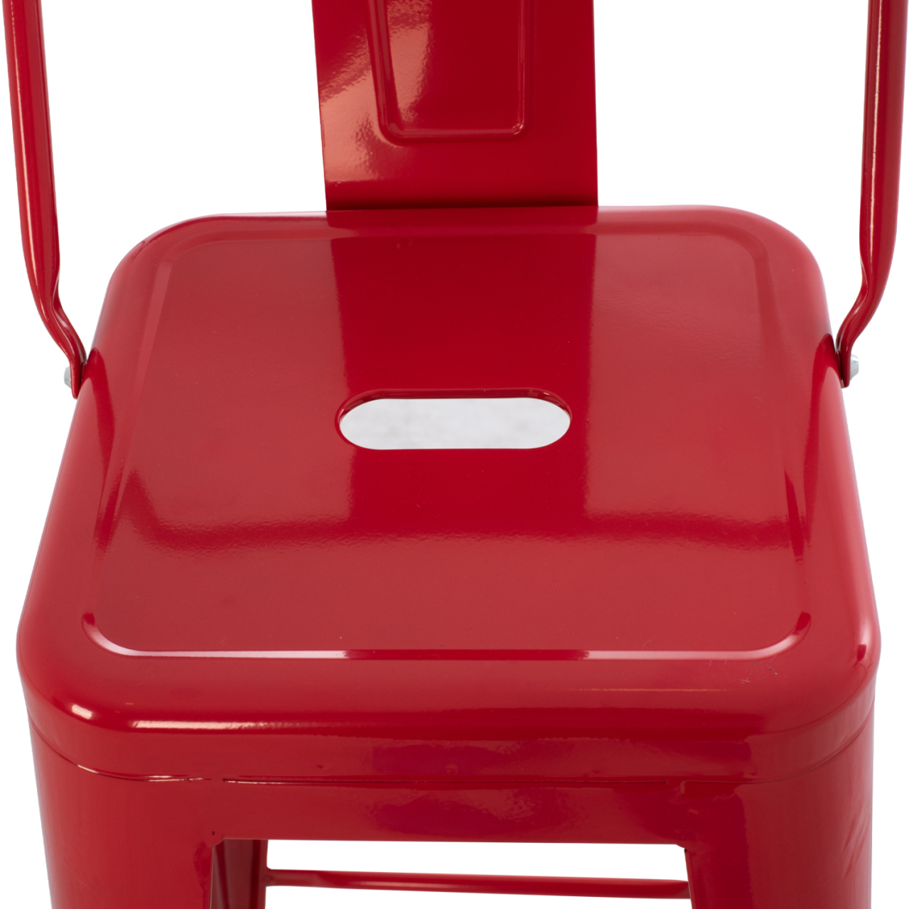 BAR STOOL WITH BACKREST MELITA-PRO HM8643.44 METAL IN RED 42x42x100Hcm. [8]