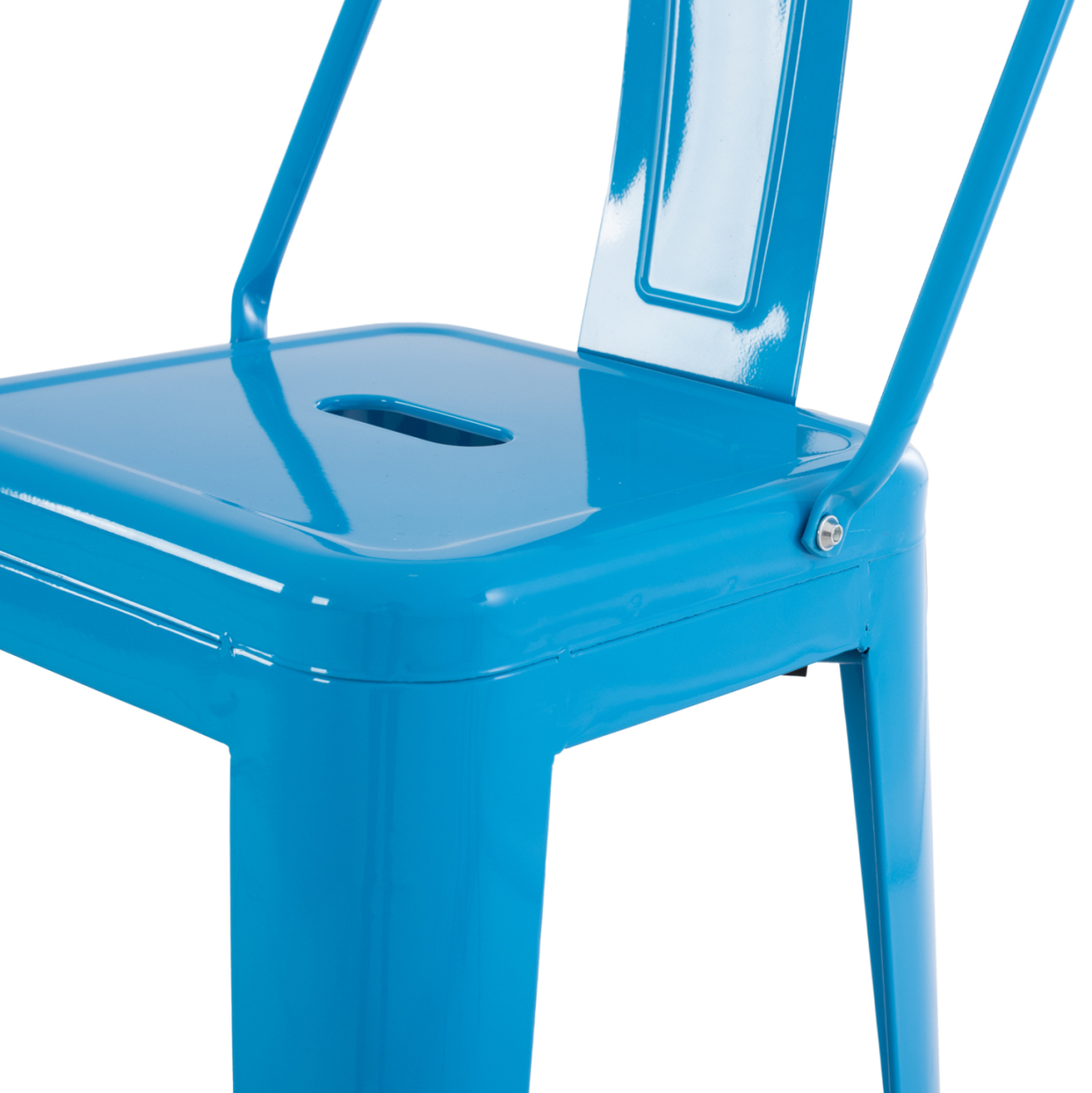 BAR STOOL WITH BACKREST MELITA-PRO HM8643.48 METAL IN BLUE 42x42x100Hcm. [9]