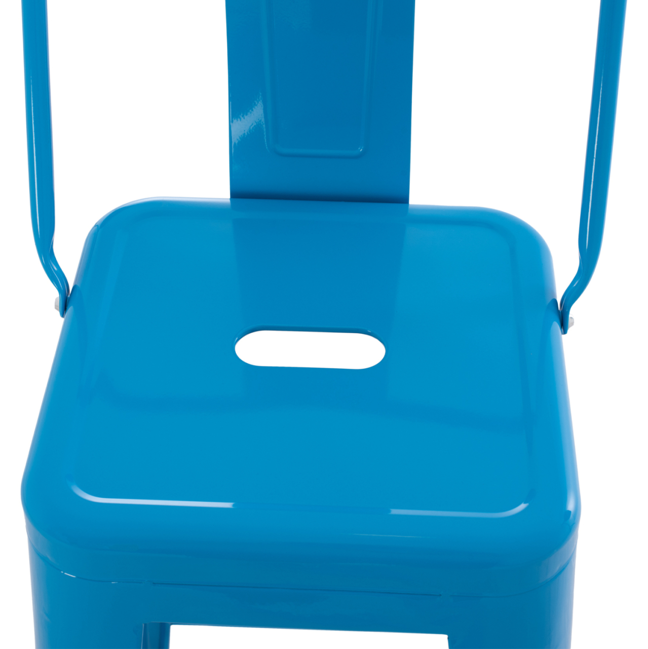 BAR STOOL WITH BACKREST MELITA-PRO HM8643.48 METAL IN BLUE 42x42x100Hcm. [8]