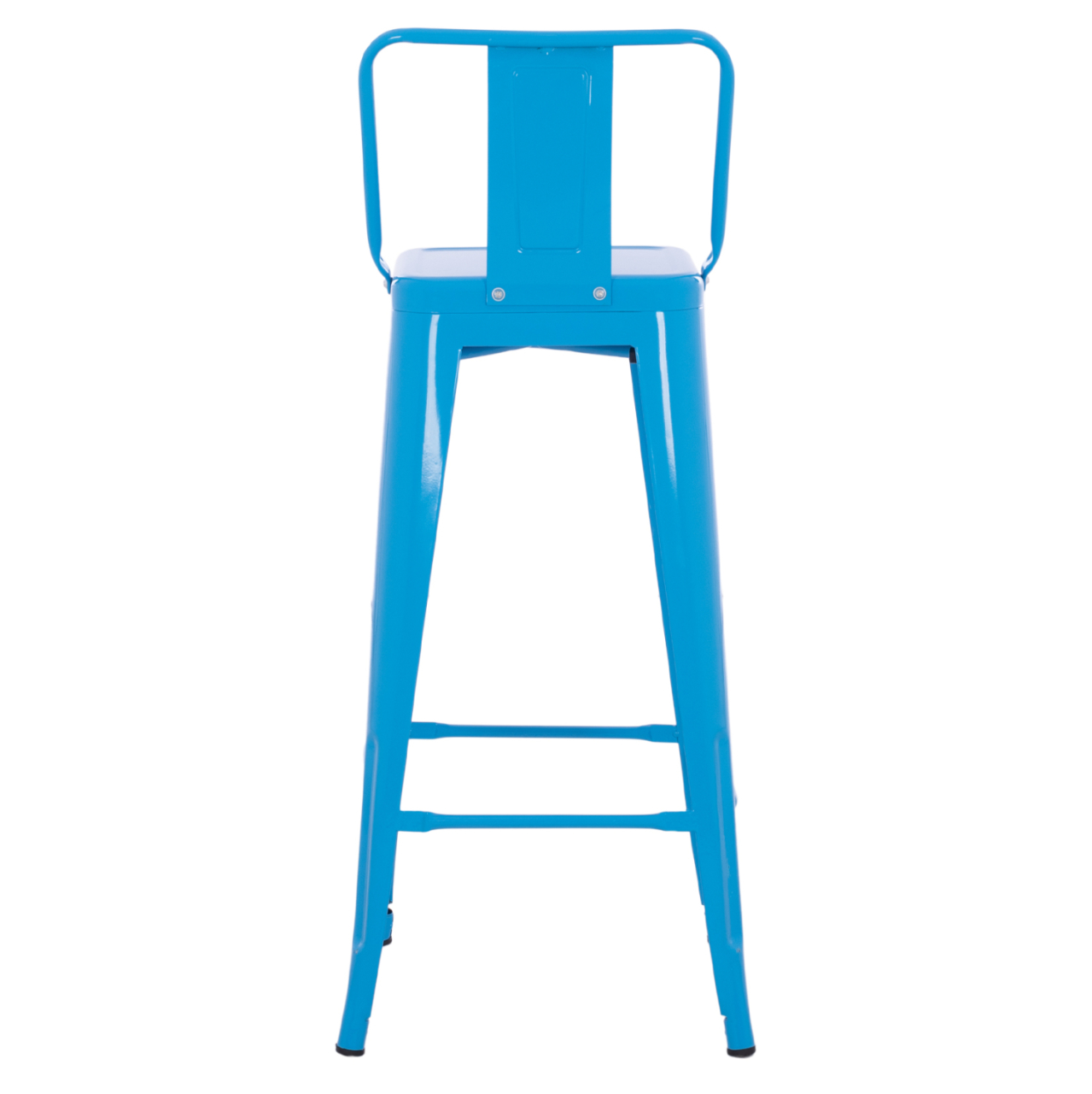 BAR STOOL WITH BACKREST MELITA-PRO HM8643.48 METAL IN BLUE 42x42x100Hcm. [6]