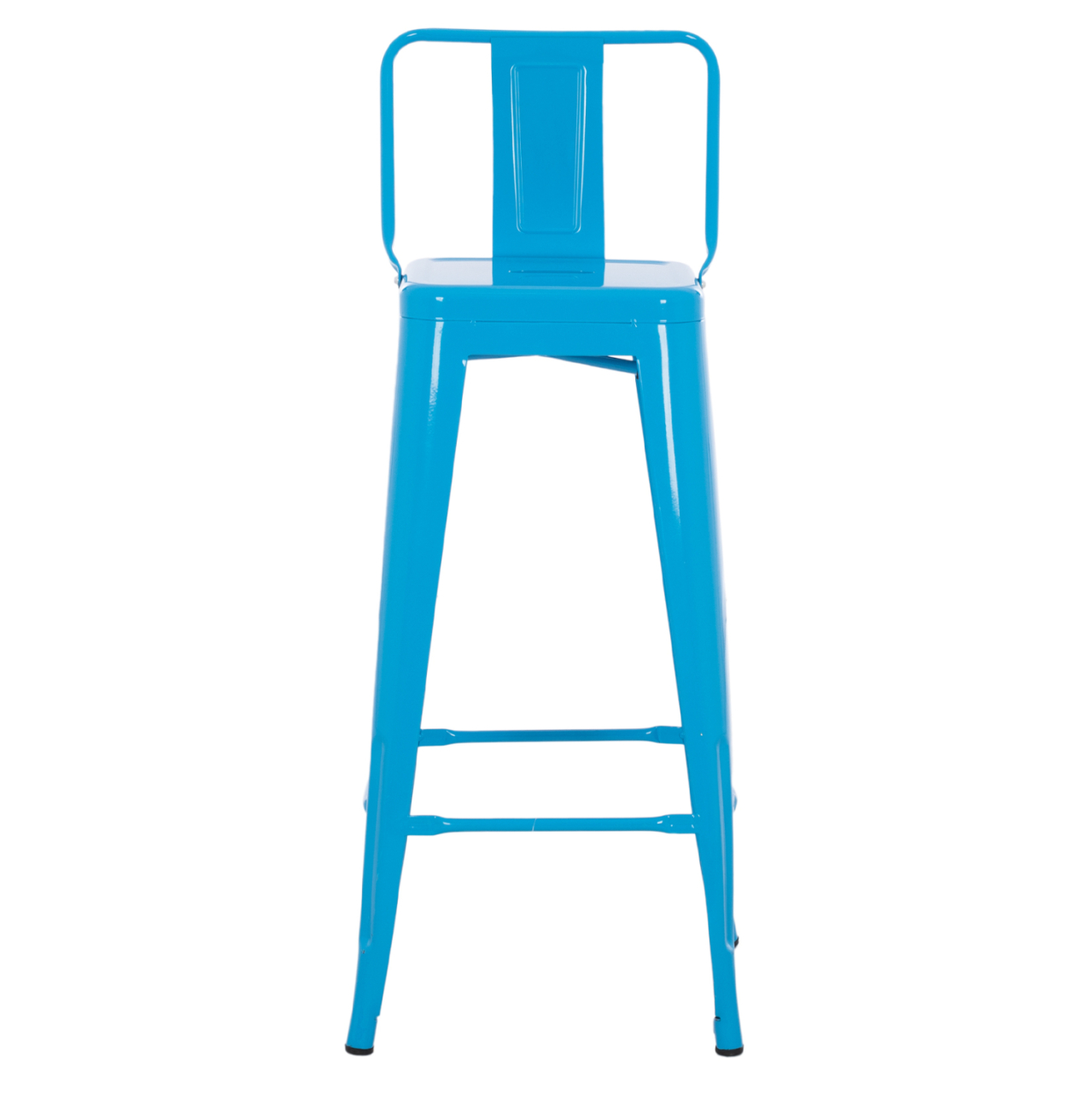 BAR STOOL WITH BACKREST MELITA-PRO HM8643.48 METAL IN BLUE 42x42x100Hcm. [3]