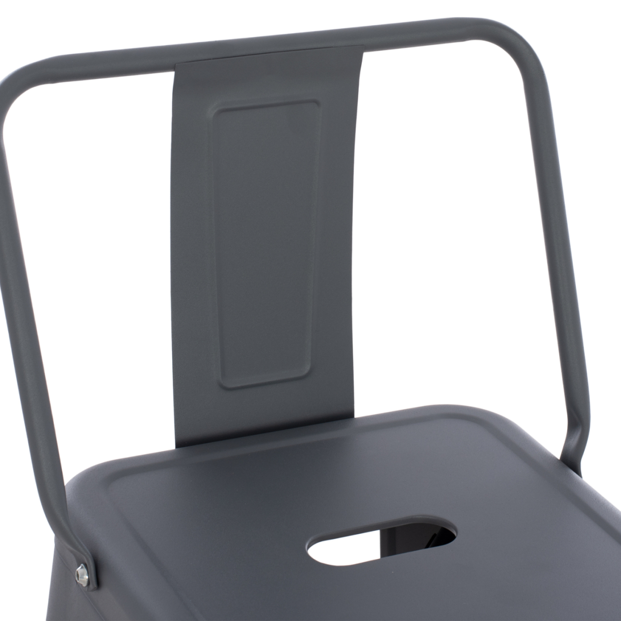 BAR STOOL WITH BACKREST MELITA-PRO HM8643.50 METAL IN GREY 42x42x100Hcm. [7]