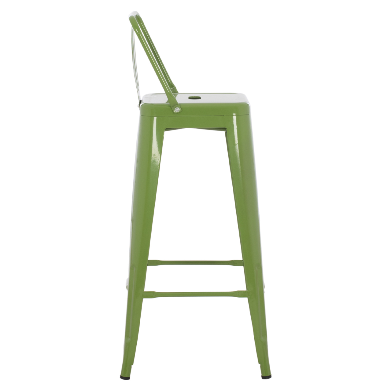 BAR STOOL WITH BACKREST MELITA-PRO HM98643.53 METAL IN LIGHT OLIVE GREEN 42x42x100Hcm. [4]