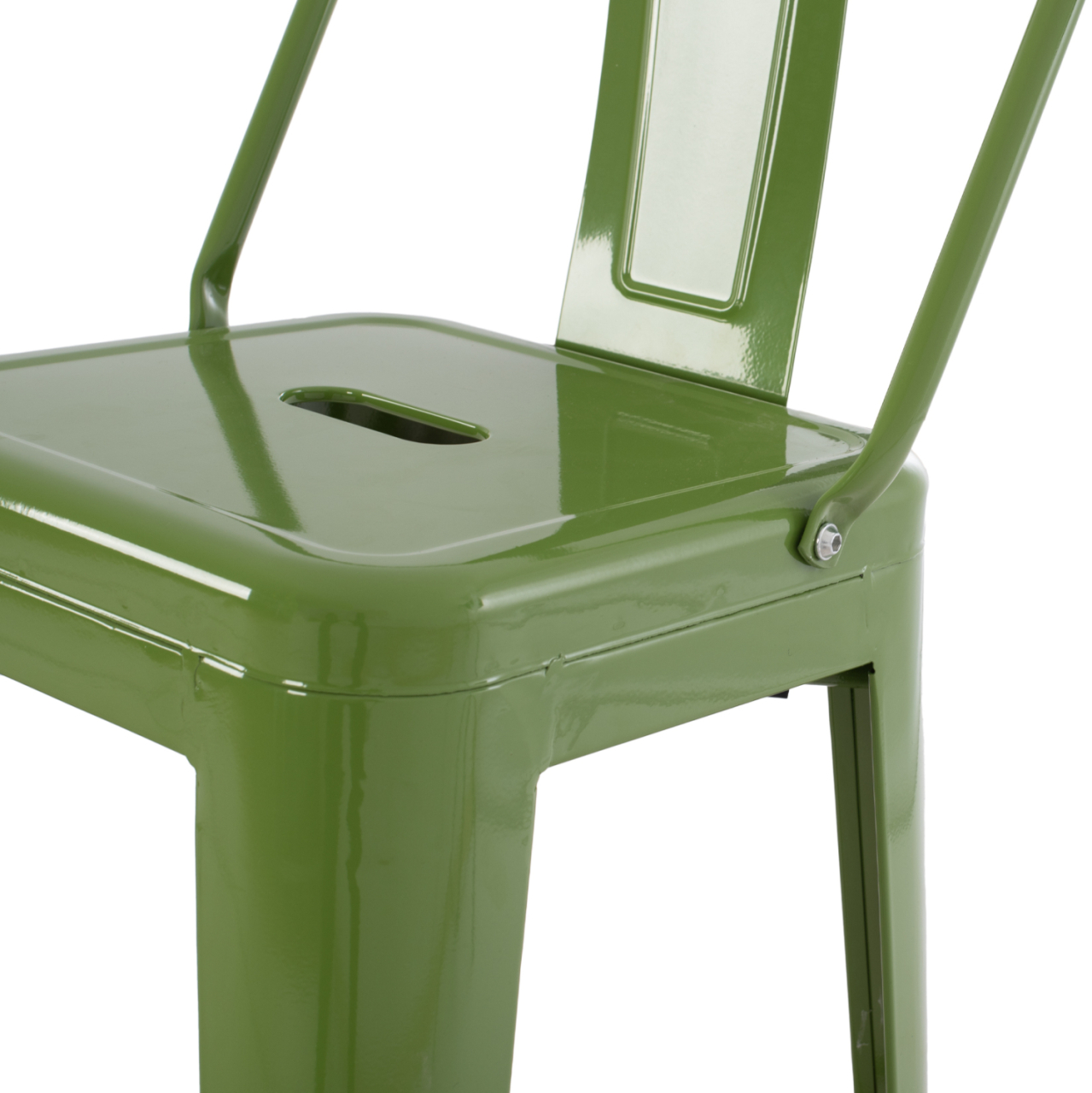 BAR STOOL WITH BACKREST MELITA-PRO HM98643.53 METAL IN LIGHT OLIVE GREEN 42x42x100Hcm. [9]