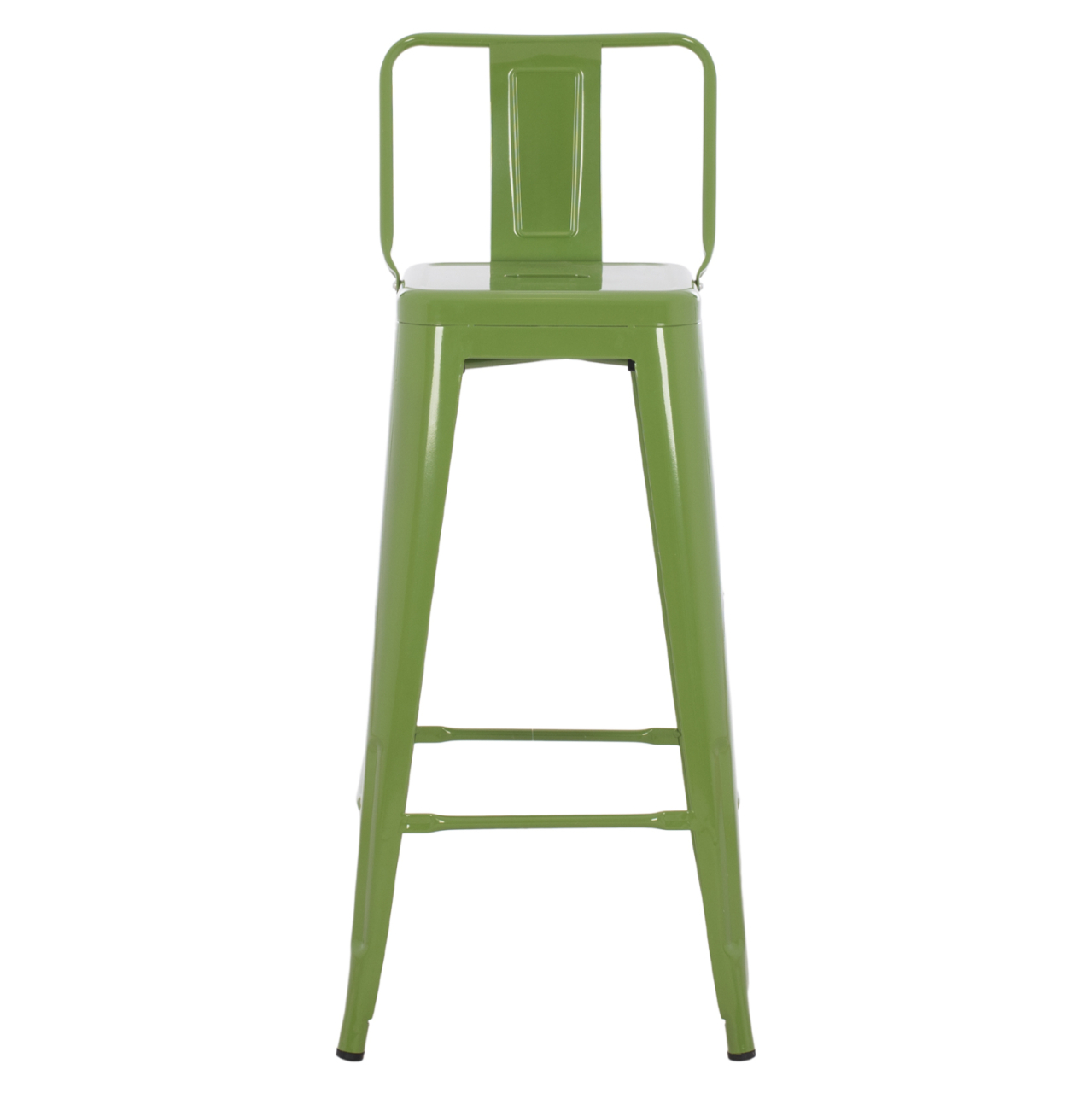BAR STOOL WITH BACKREST MELITA-PRO HM98643.53 METAL IN LIGHT OLIVE GREEN 42x42x100Hcm. [3]