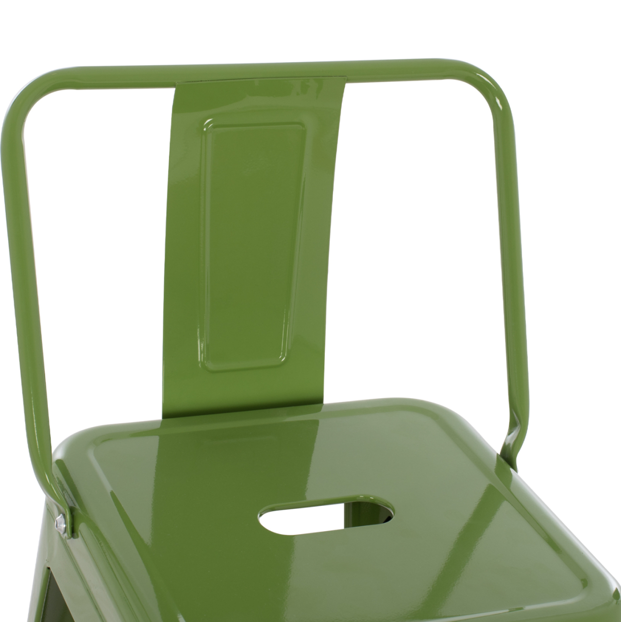 BAR STOOL WITH BACKREST MELITA-PRO HM98643.53 METAL IN LIGHT OLIVE GREEN 42x42x100Hcm. [7]
