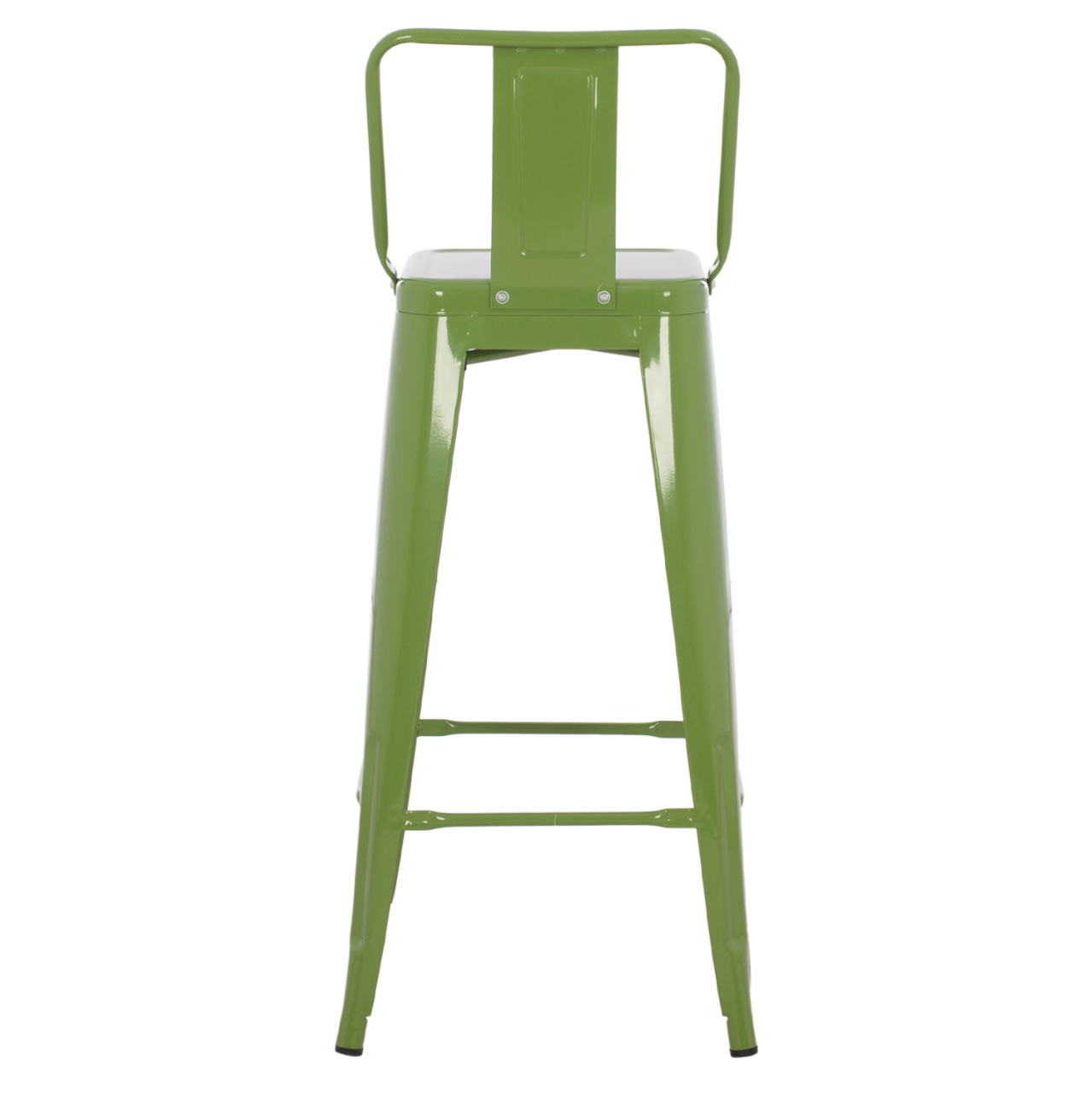 BAR STOOL WITH BACKREST MELITA-PRO HM98643.53 METAL IN LIGHT OLIVE GREEN 42x42x100Hcm. [6]