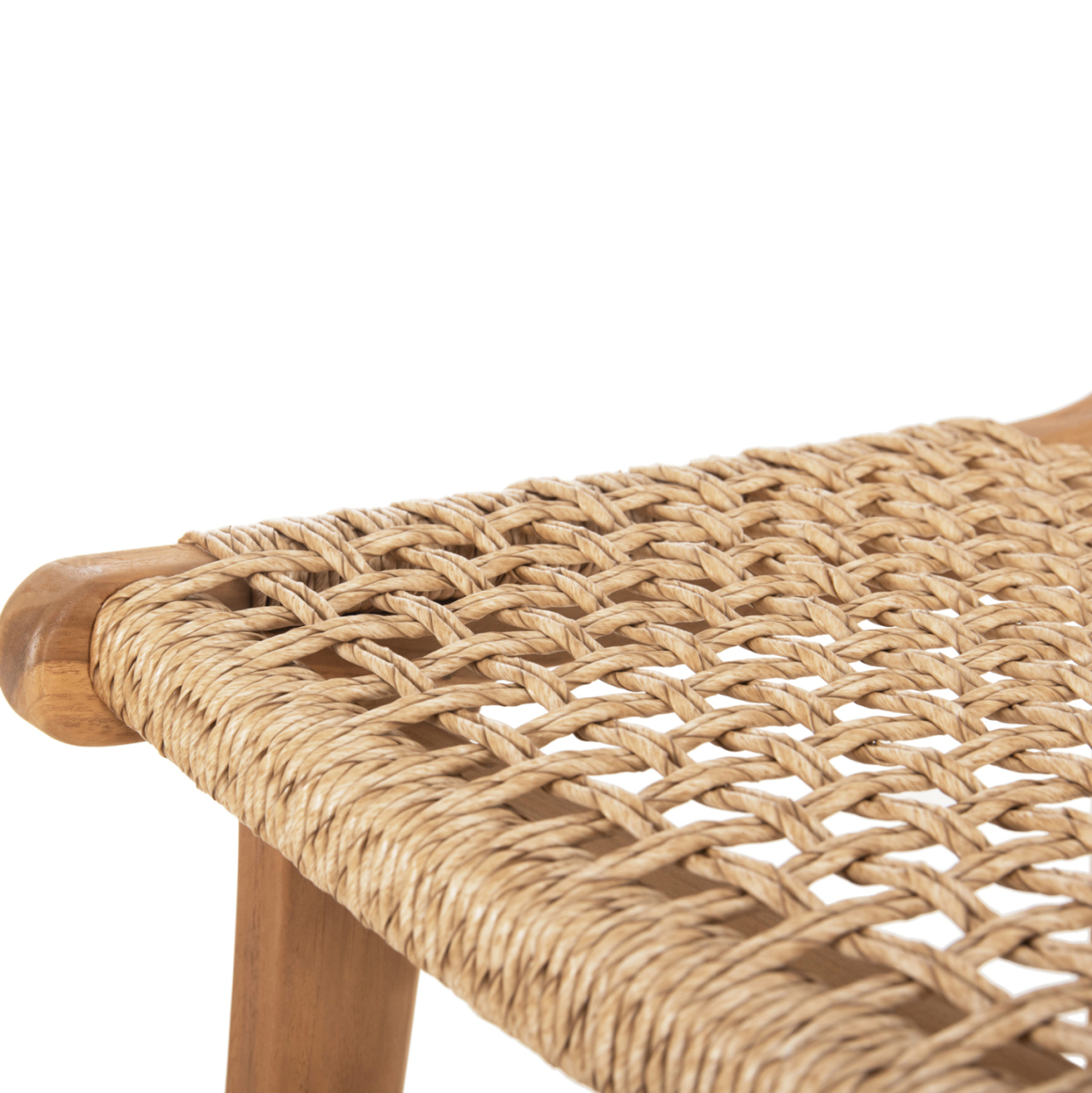 BAR STOOL WITH BACKREST NESHA HM9381.11 TEAK WOOD and VIRO ROPE 46x48.5x96Η cm. [9]