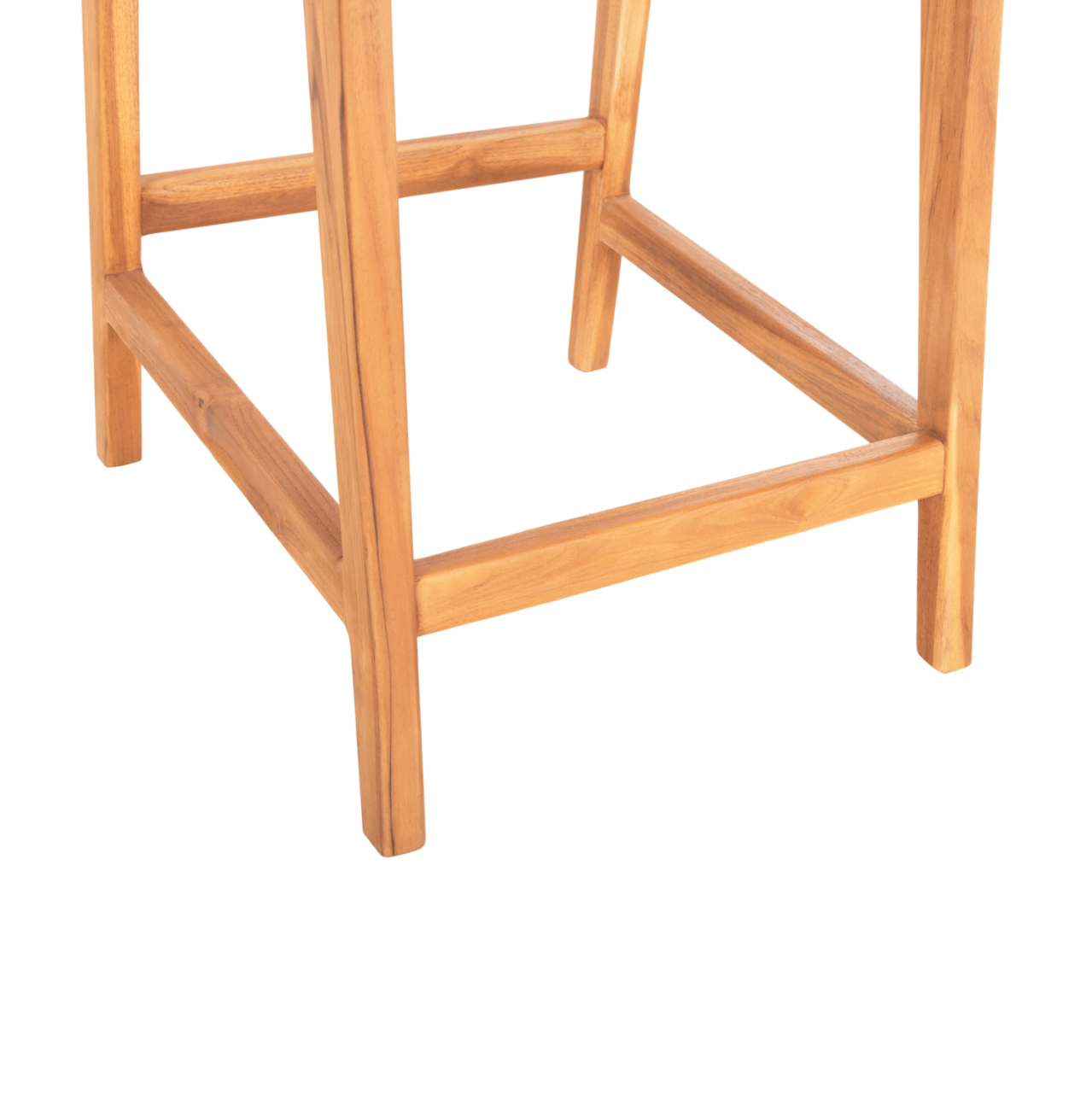 BAR STOOL WITH BACKREST NESHA HM9381.11 TEAK WOOD and VIRO ROPE 46x48.5x96Η cm. [10]