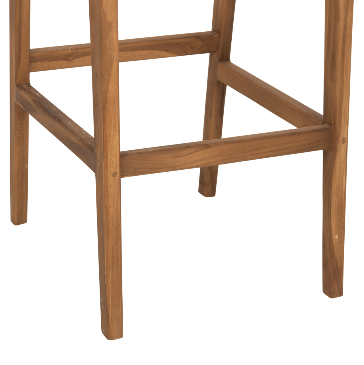 BAR STOOL WITH BACKREST NESHA HM9788 TEAK WOOD IN NATURAL-BEIGE ROPE 45x57x110Hcm. [10]