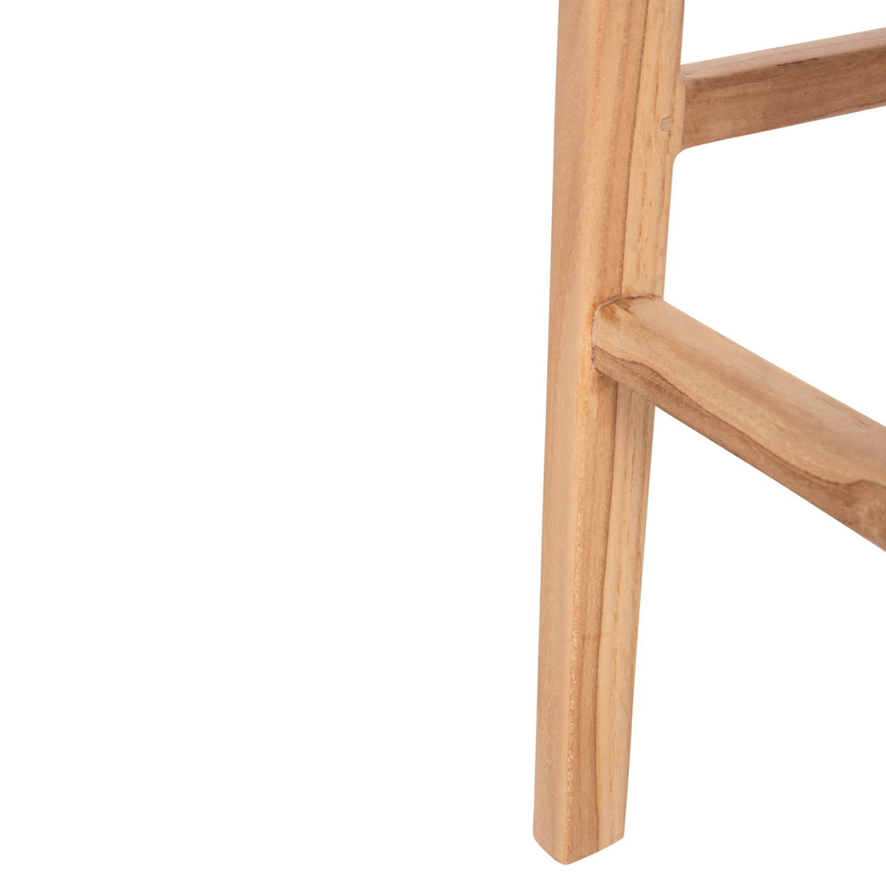 BAR STOOL WITH BACKREST PLERED HM6129 TEAK WOOD and VIRO ROPE 40x45x100Hcm. [10]