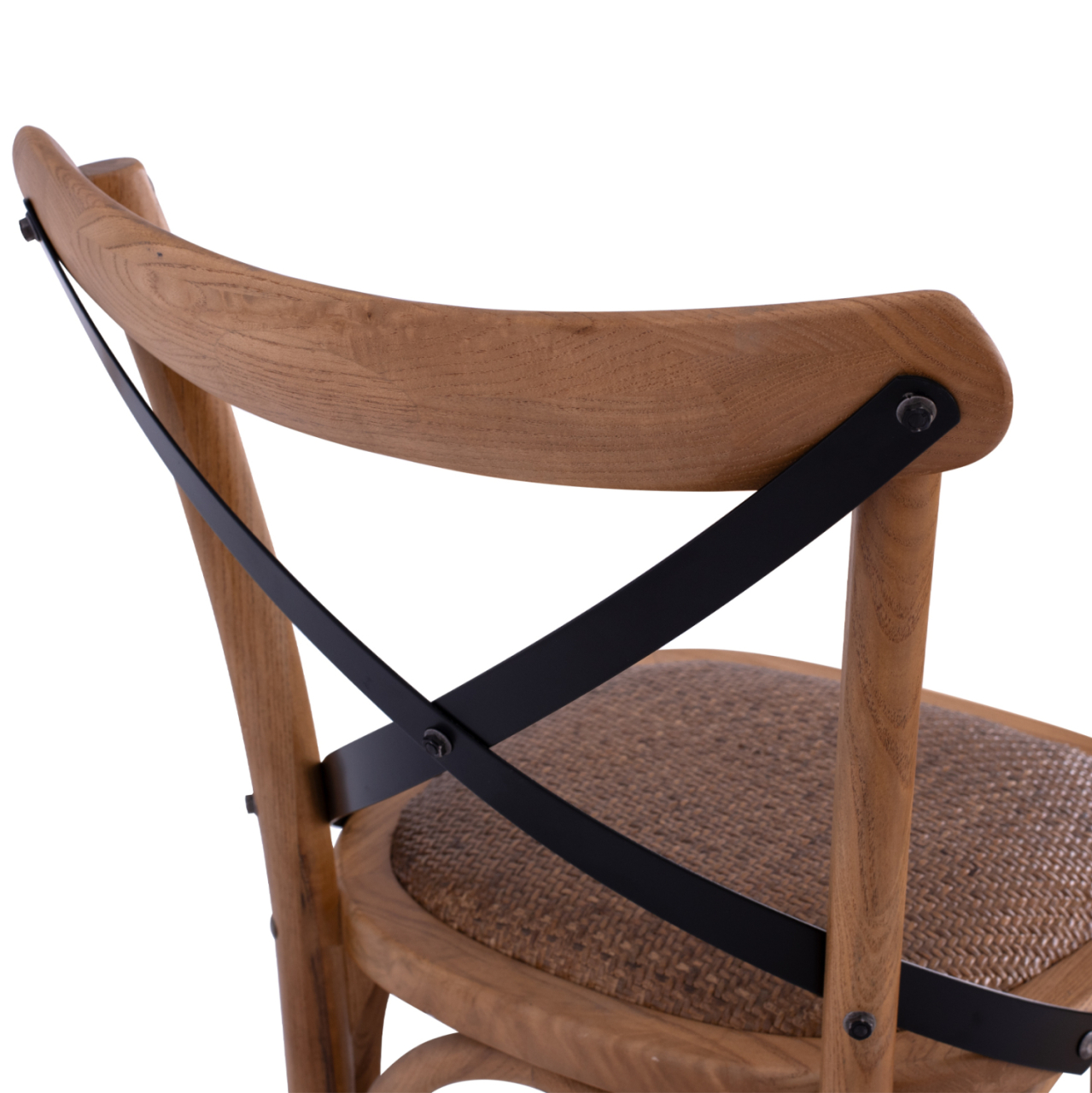 Bar Stool Wooden Forenza HM8304 Metallic with crossed back 50x58x113 cm [10]