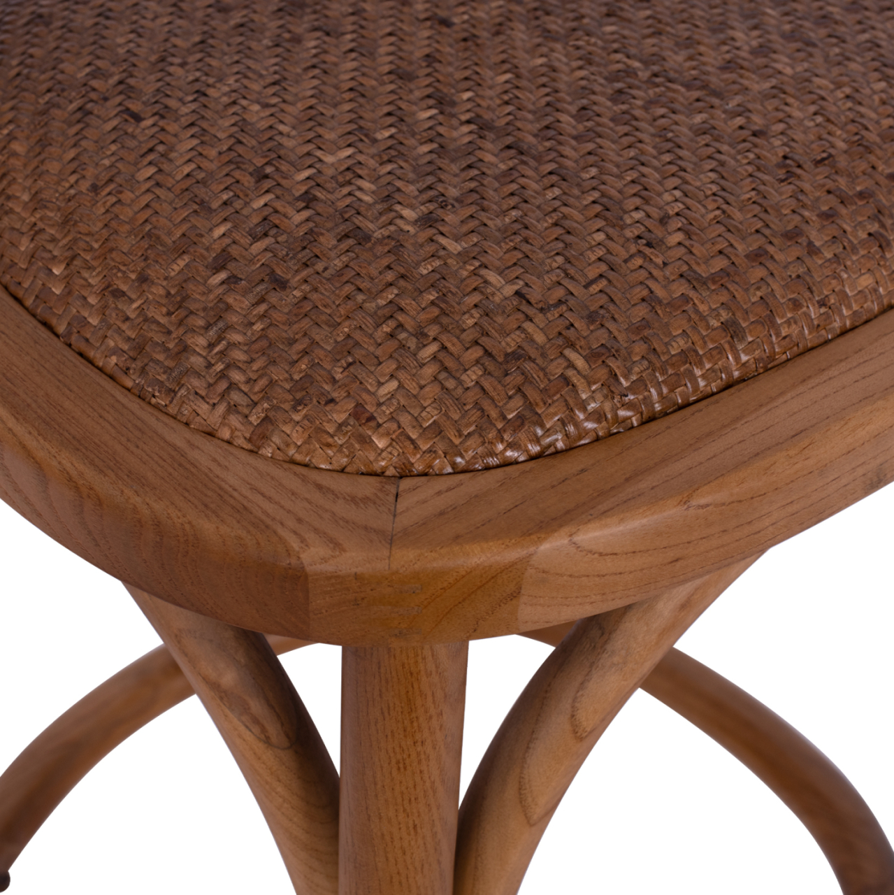 Bar Stool Wooden Forenza HM8304 Metallic with crossed back 50x58x113 cm [8]