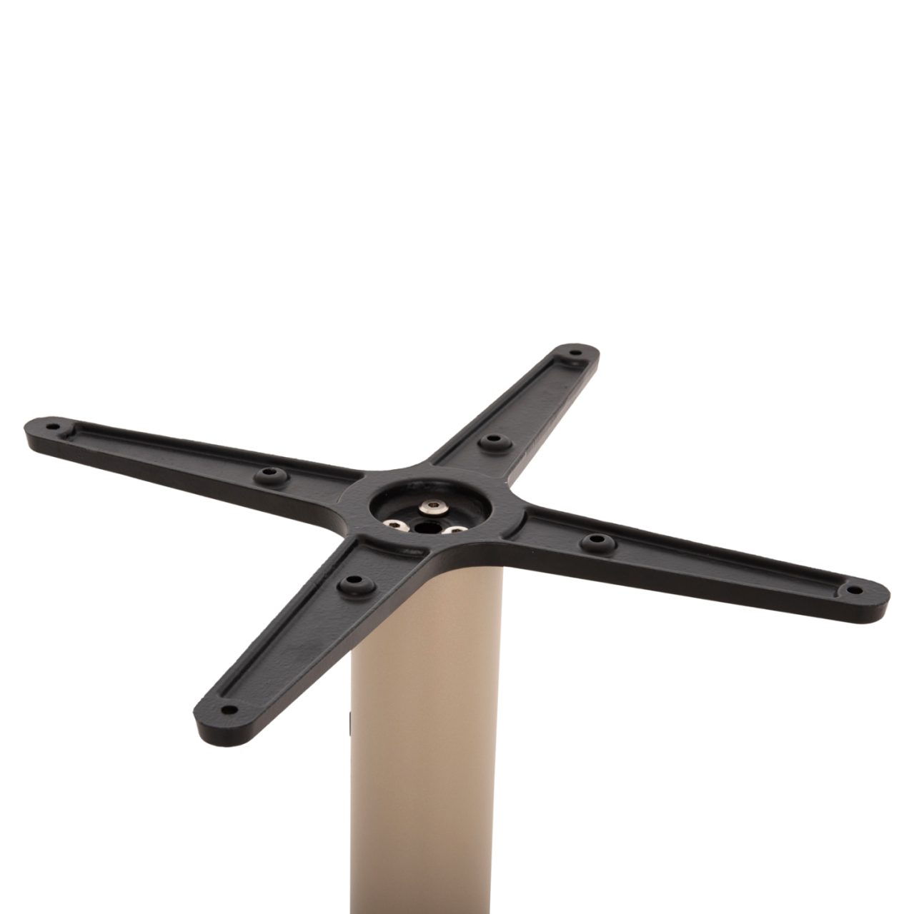 BAR TABLE BASE HM439.25 METAL IN CAPPUCCINO MATTE-HEIGHT ADJUSTERS 46x46x108Hcm. [6]