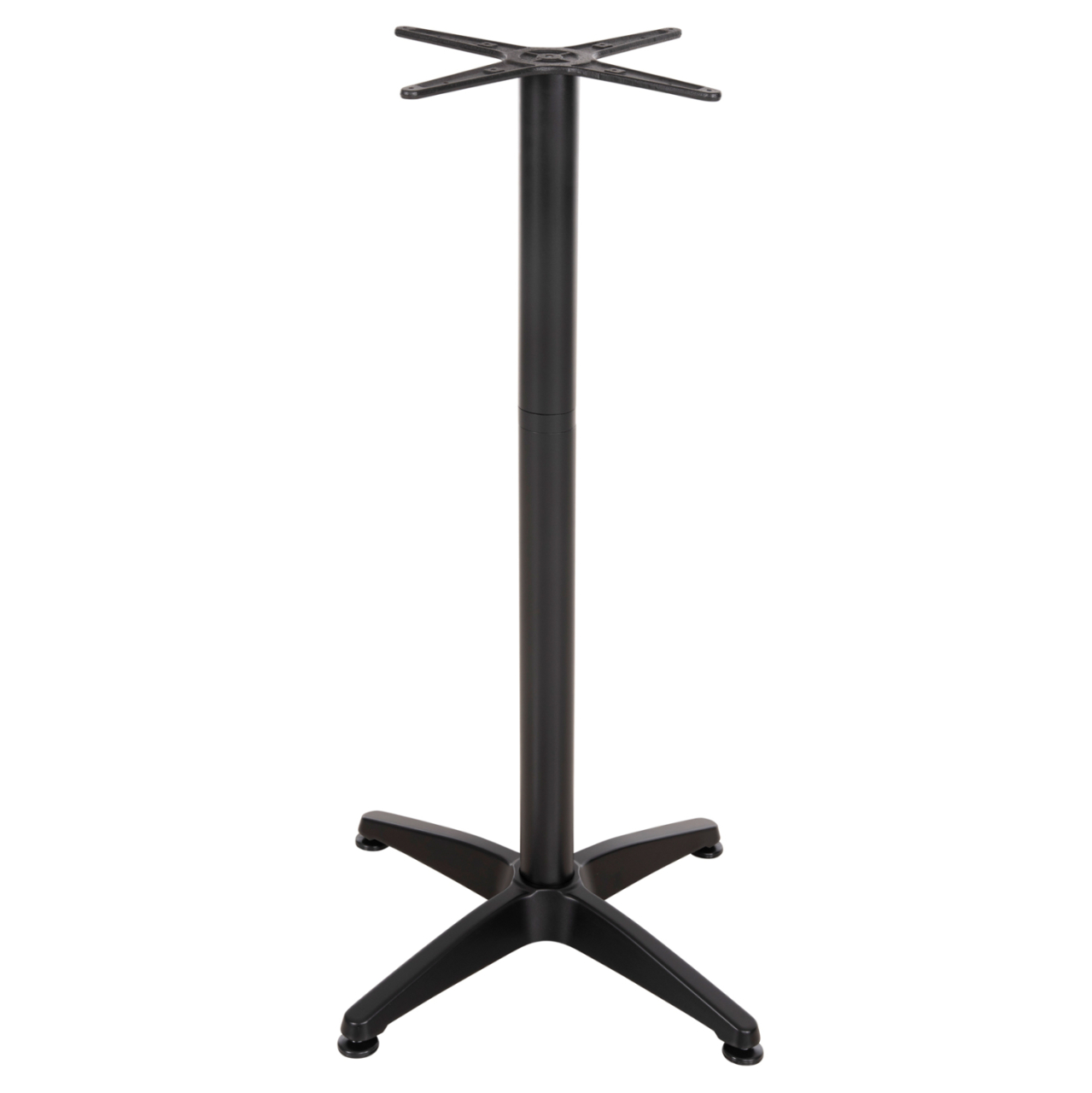 BAR TABLE BASE HM450.03 ALUMINUM IN BLACK 4-PRONGED WITH 44x44cm. CROSS [3]