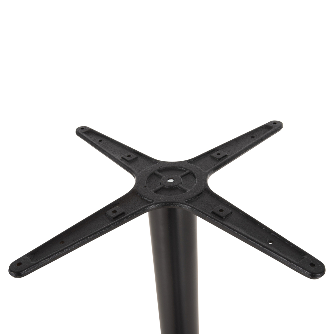 BAR TABLE BASE HM450.03 ALUMINUM IN BLACK 4-PRONGED WITH 44x44cm. CROSS [4]