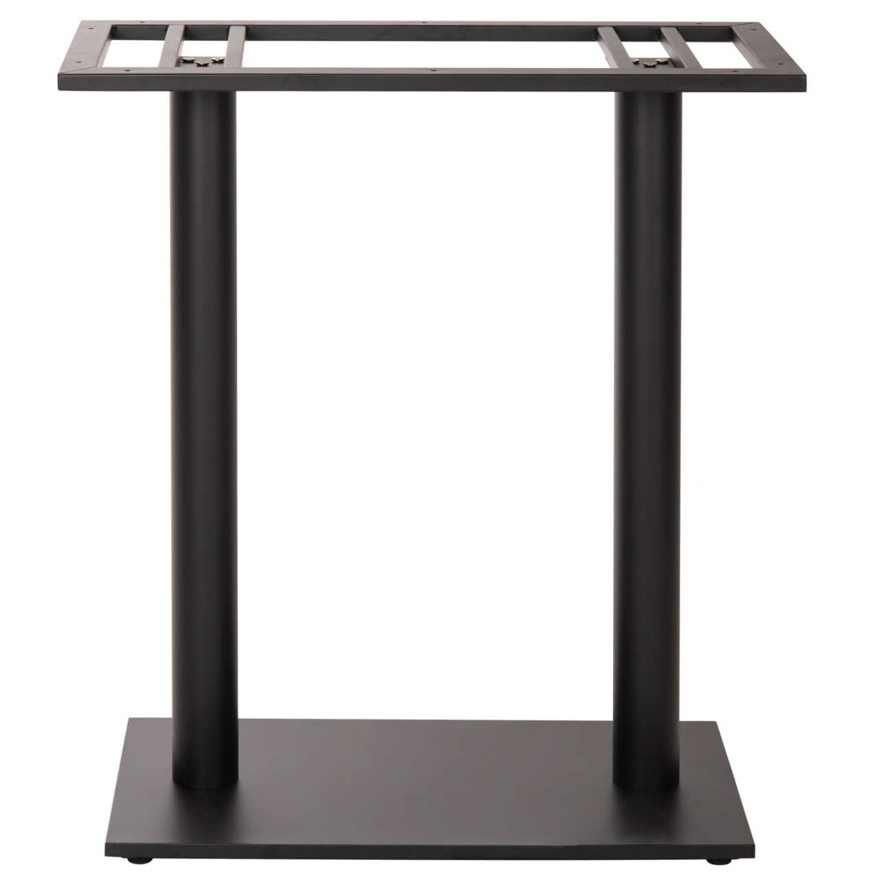 BAR TABLE BASE HM478.01 MEDIUM HEIGHT MATTE BLACK METAL 2-PILLAR 40Χ80Χ90Hcm. [3]