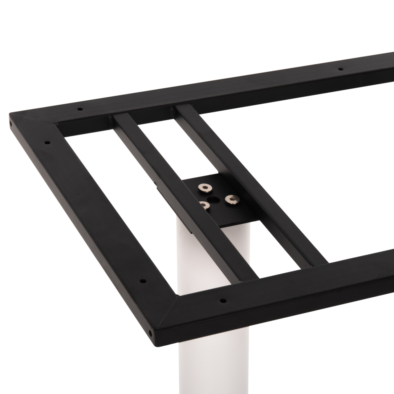 BAR TABLE BASE HM478.02 MEDIUM HEIGHT MATTE WHITE METAL 2-PILLAR 40Χ80Χ90Hcm. [4]