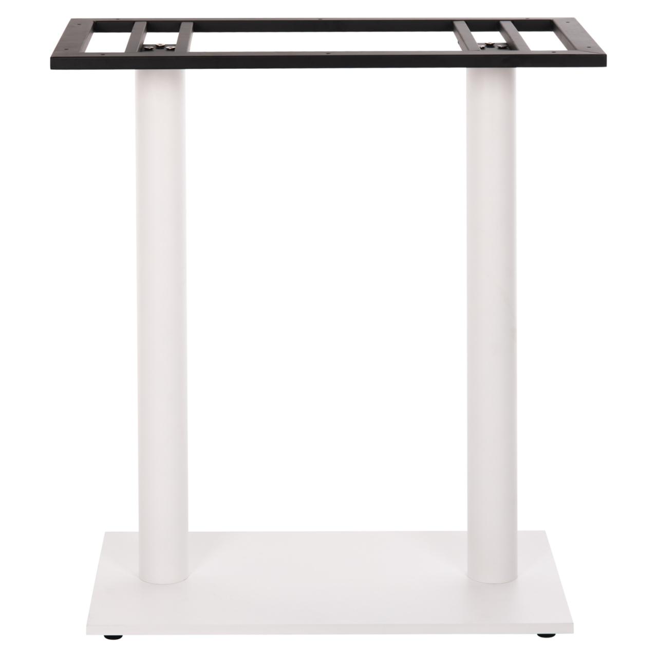 BAR TABLE BASE HM478.02 MEDIUM HEIGHT MATTE WHITE METAL 2-PILLAR 40Χ80Χ90Hcm. [3]