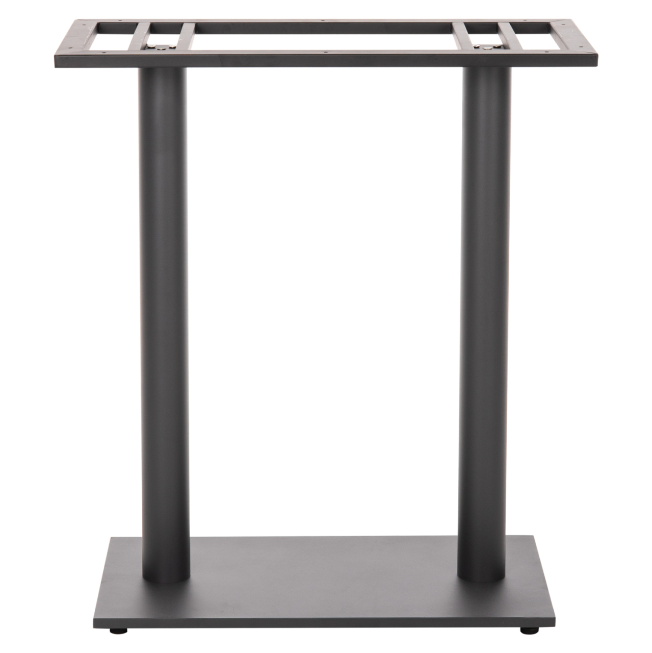 BAR TABLE BASE HM478.20 MEDIUM HEIGHT MATTE GREY METAL 2-PILLAR 40Χ80Χ90Hcm. [3]