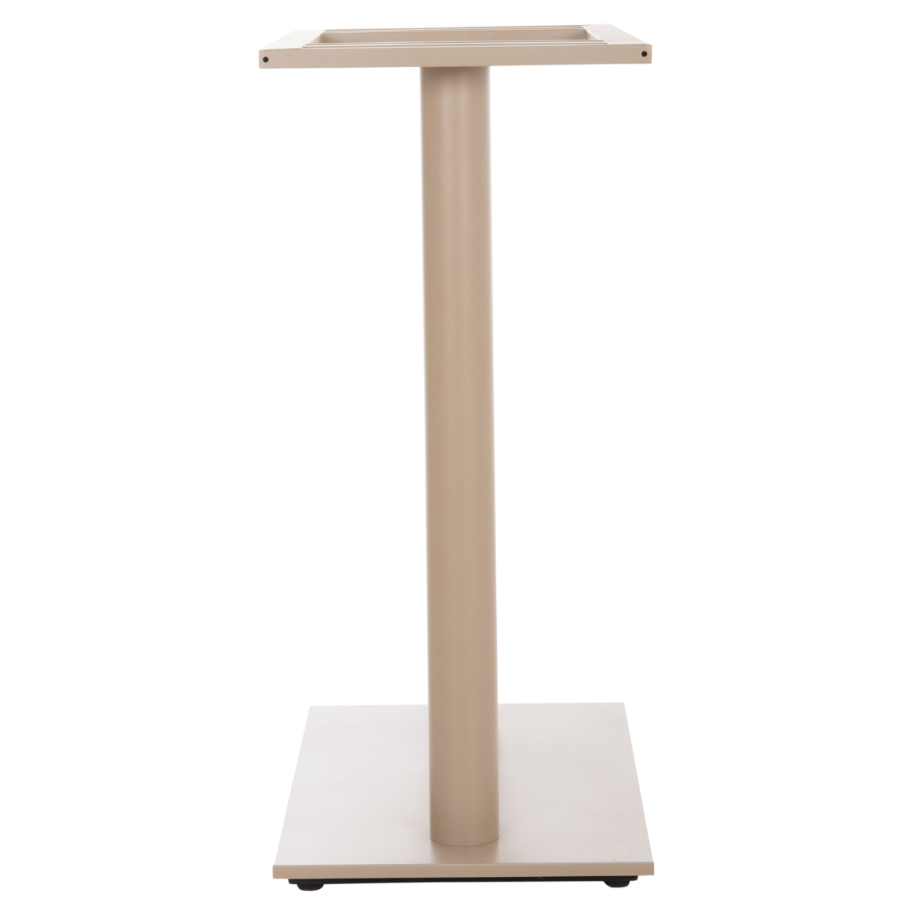 BAR TABLE BASE MED.HEIGHT 2-COLUMN HM478.25 METAL IN CAPPUCCINO MATTE 80x40x90Hcm. [5]