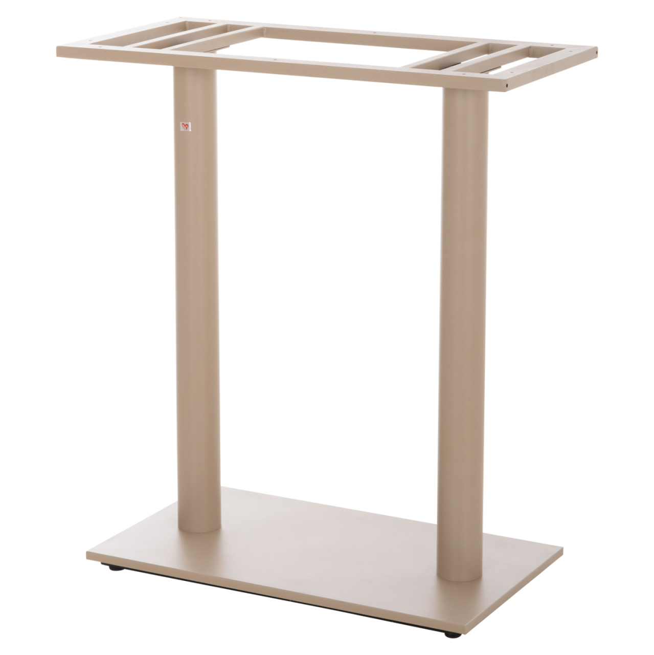 BAR TABLE BASE MED.HEIGHT 2-COLUMN HM478.25 METAL IN CAPPUCCINO MATTE 80x40x90Hcm. [6]