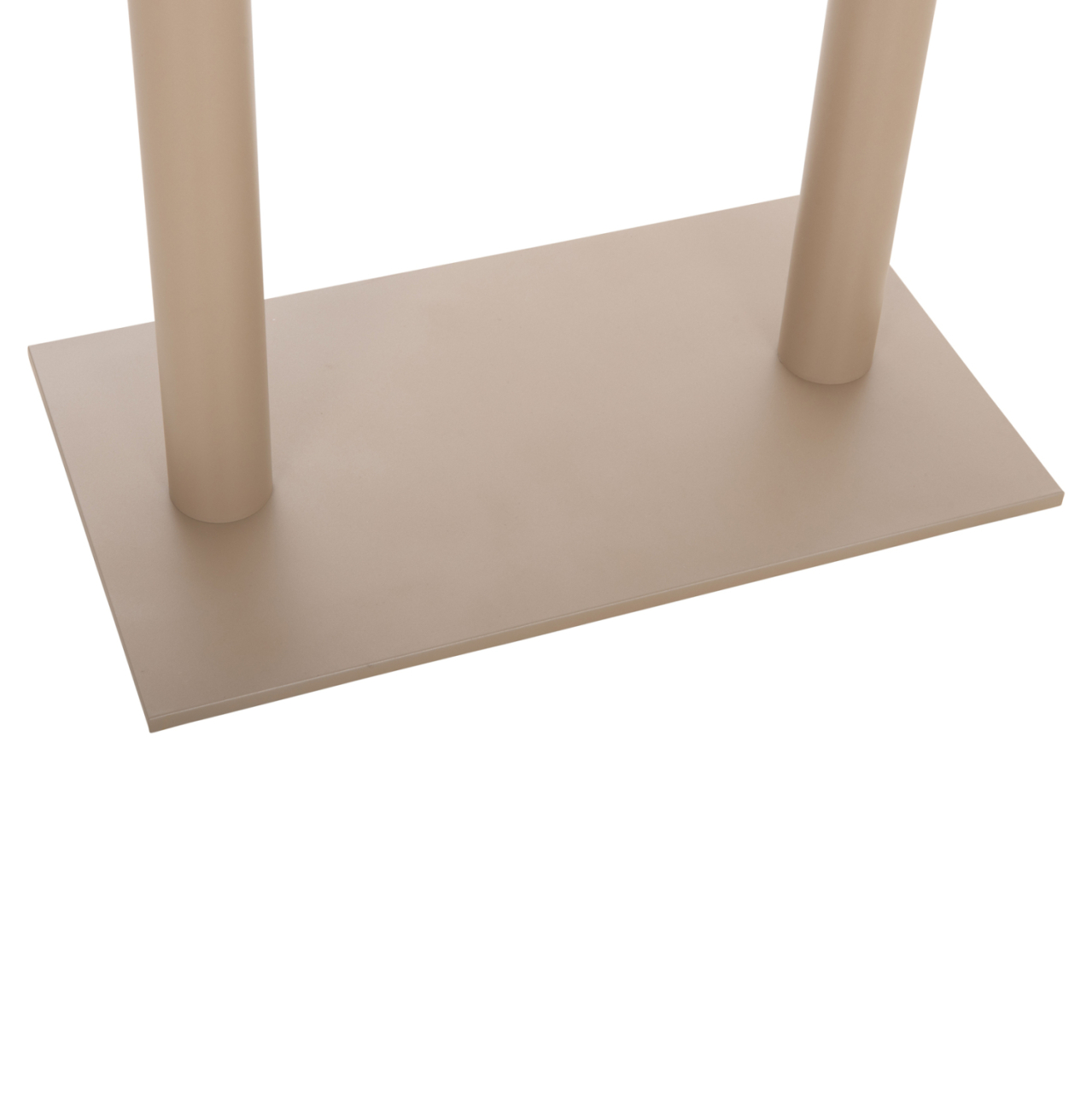 BAR TABLE BASE MED.HEIGHT 2-COLUMN HM478.25 METAL IN CAPPUCCINO MATTE 80x40x90Hcm. [10]