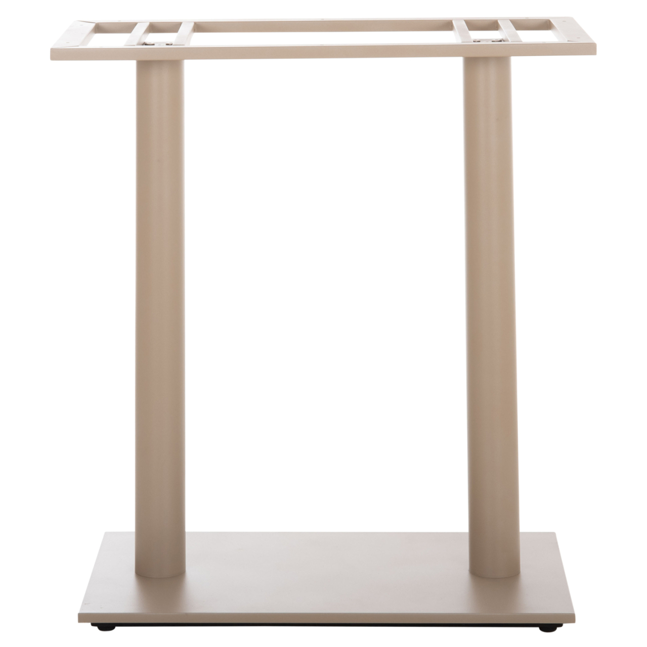BAR TABLE BASE MED.HEIGHT 2-COLUMN HM478.25 METAL IN CAPPUCCINO MATTE 80x40x90Hcm. [3]