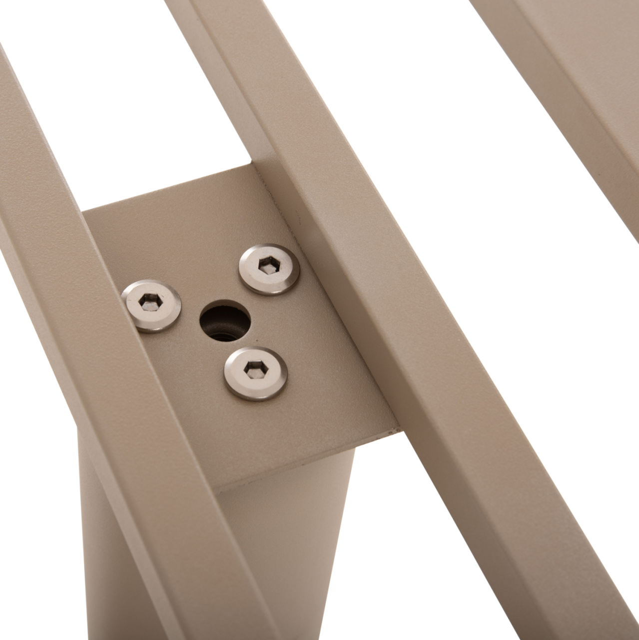 BAR TABLE BASE MED.HEIGHT 2-COLUMN HM478.25 METAL IN CAPPUCCINO MATTE 80x40x90Hcm. [9]