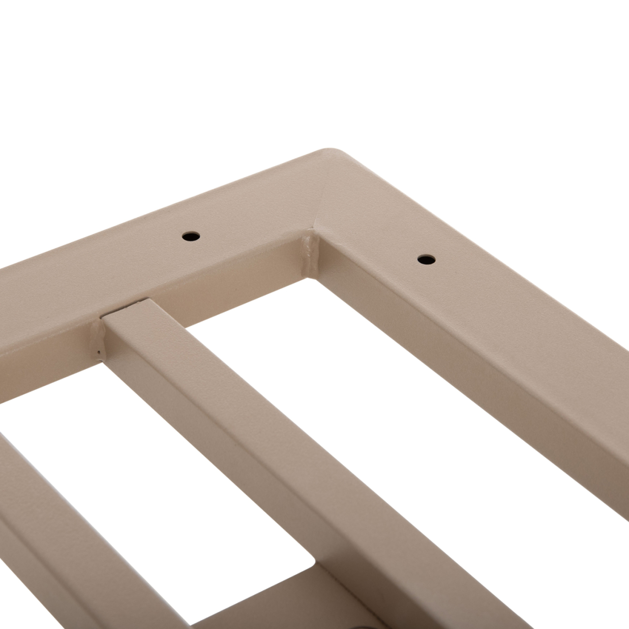 BAR TABLE BASE MED.HEIGHT 2-COLUMN HM478.25 METAL IN CAPPUCCINO MATTE 80x40x90Hcm. [7]