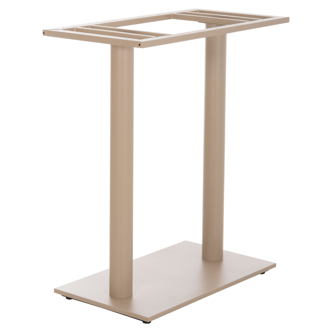 BAR TABLE BASE MED.HEIGHT 2-COLUMN HM478.25 METAL IN CAPPUCCINO MATTE 80x40x90Hcm. [4]