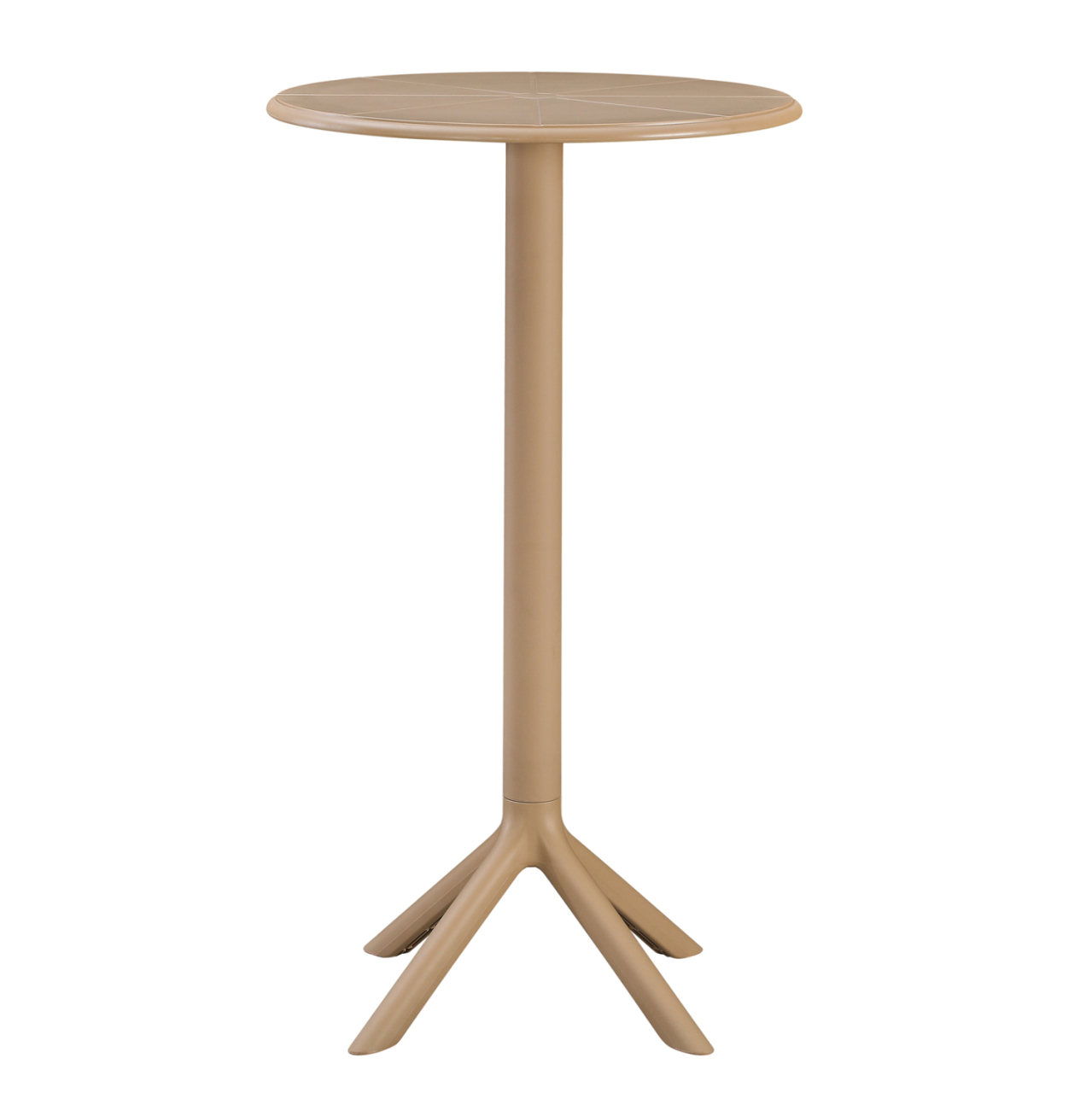 BAR TABLE ROUND TERRIN HM6126.14 POLYPROPYLENE CAPPUCCINO Φ61x107Hcm. [2]